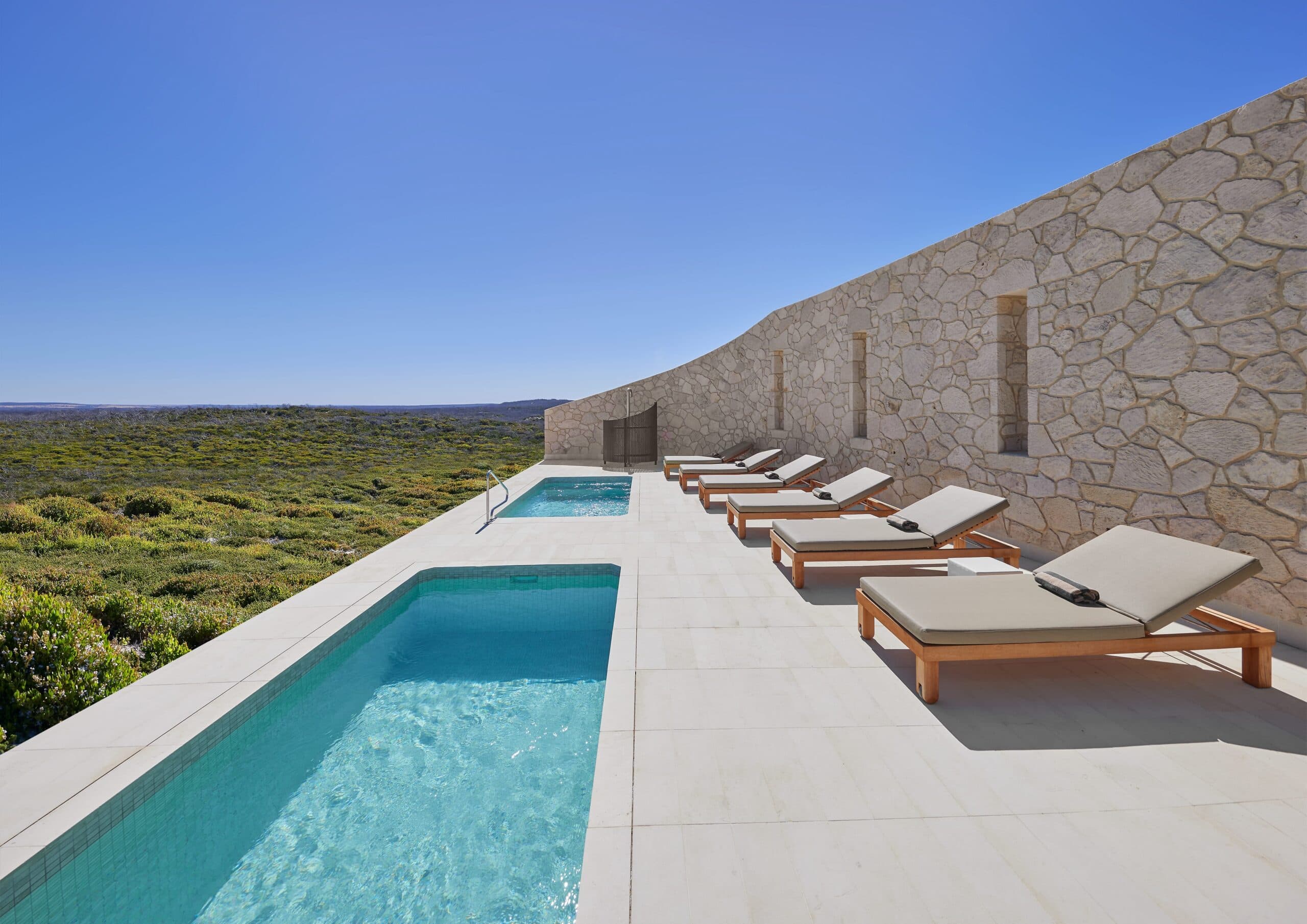 Pool at Southern Ocean Lodge on Kangaroo Island.