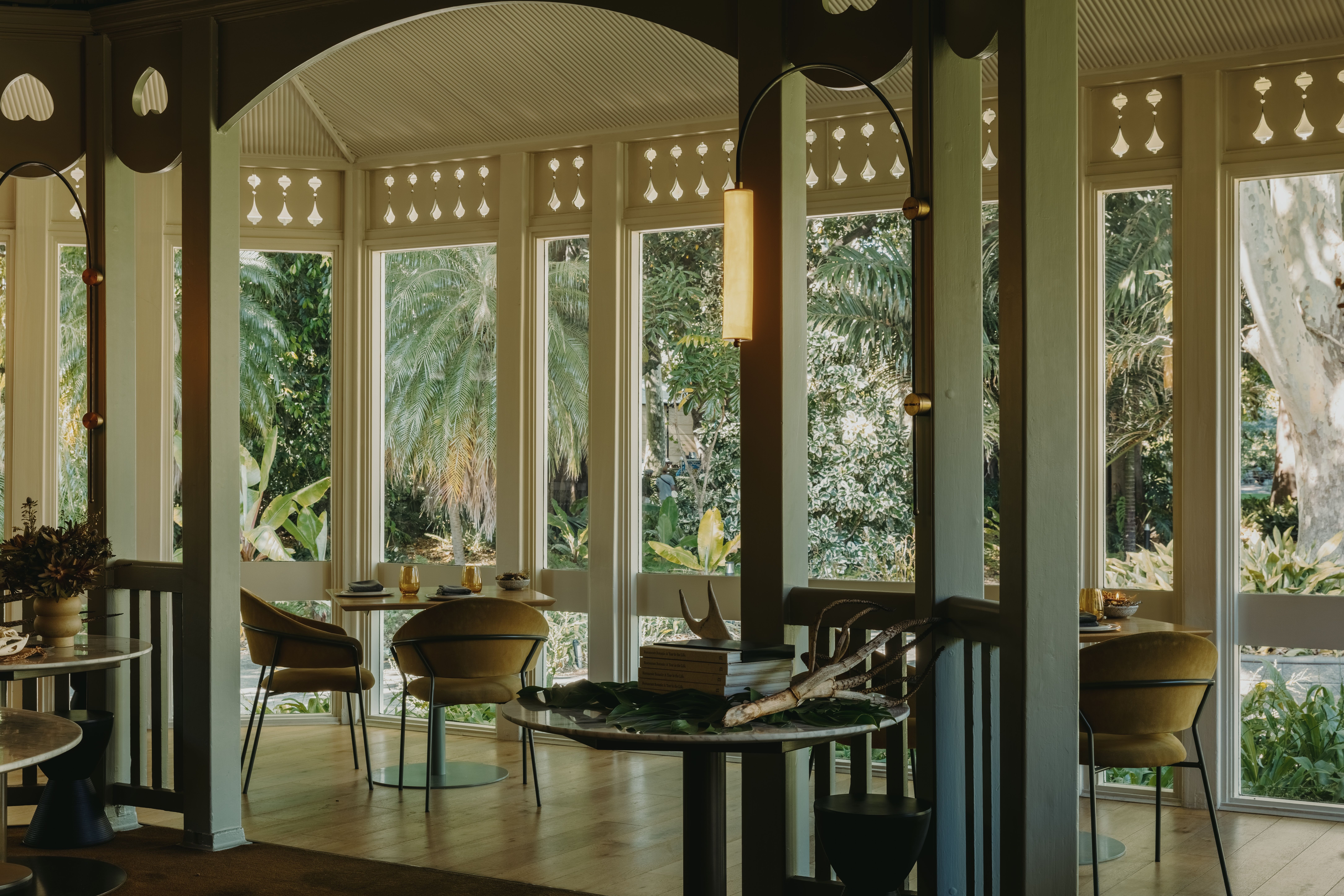 Interior dining at Restaurant Botanic in Adelaide.