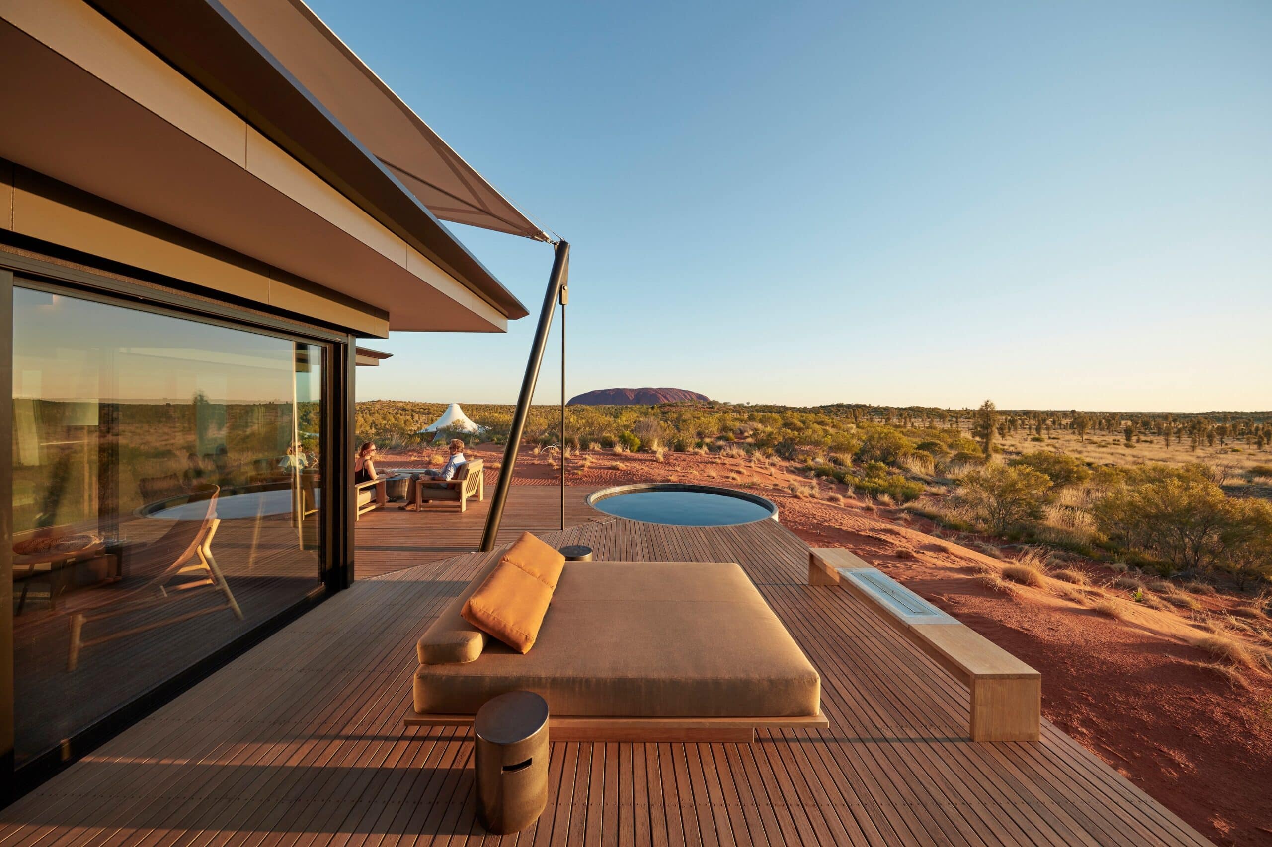 Deck/pool at Longitude 131 in Uluru.