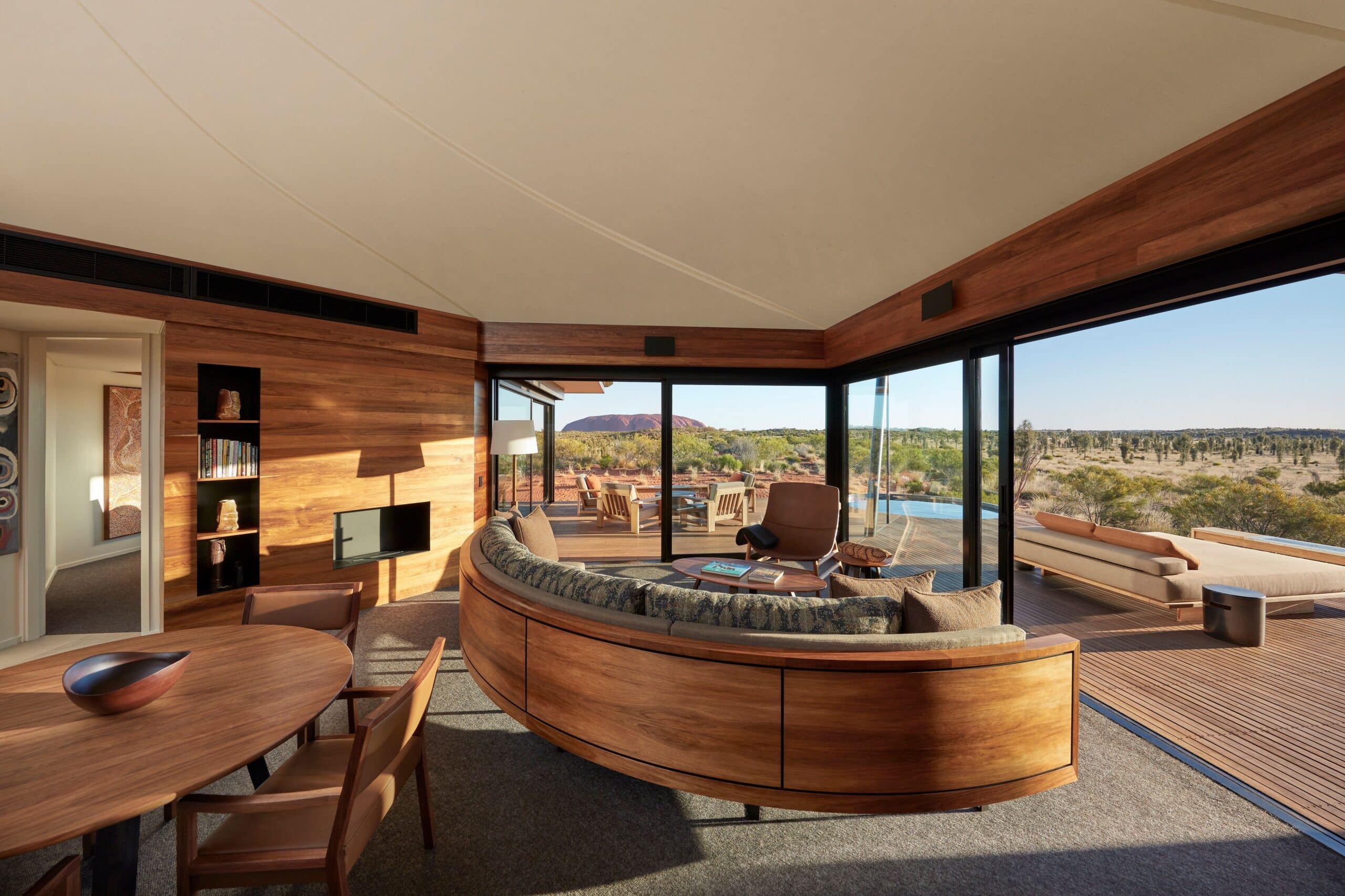 Interior of Longitude 131 in Uluru.
