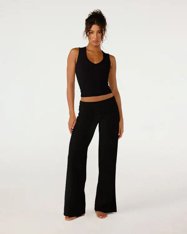 CSB Foldover Jersey Straight Leg Pants