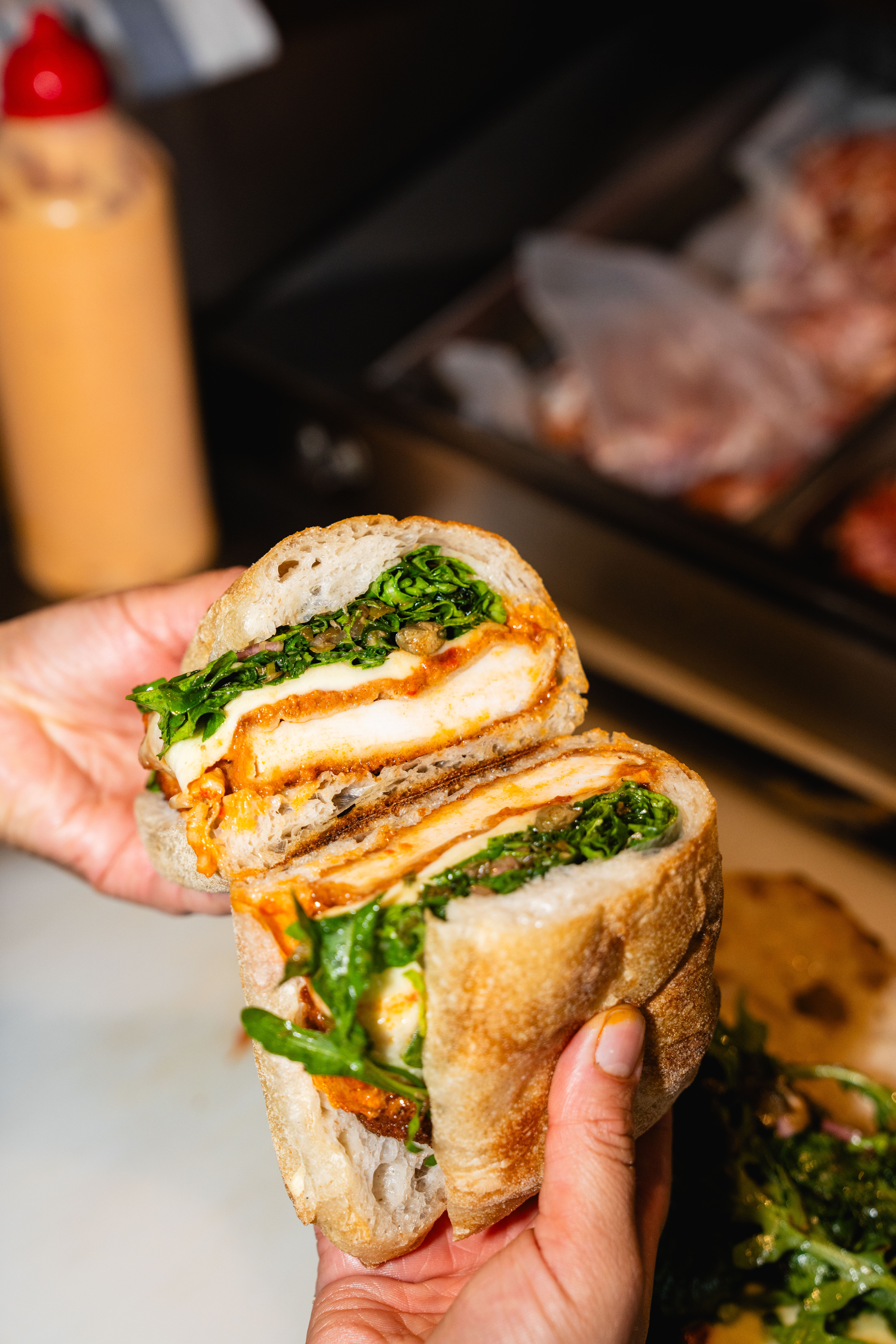 Chicken sandwich from Bottega Bandito in Adelaide.