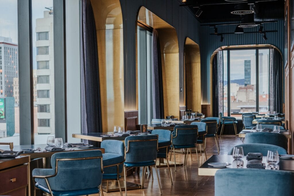 Interior dining at Garcon Bleu in Adelaide.