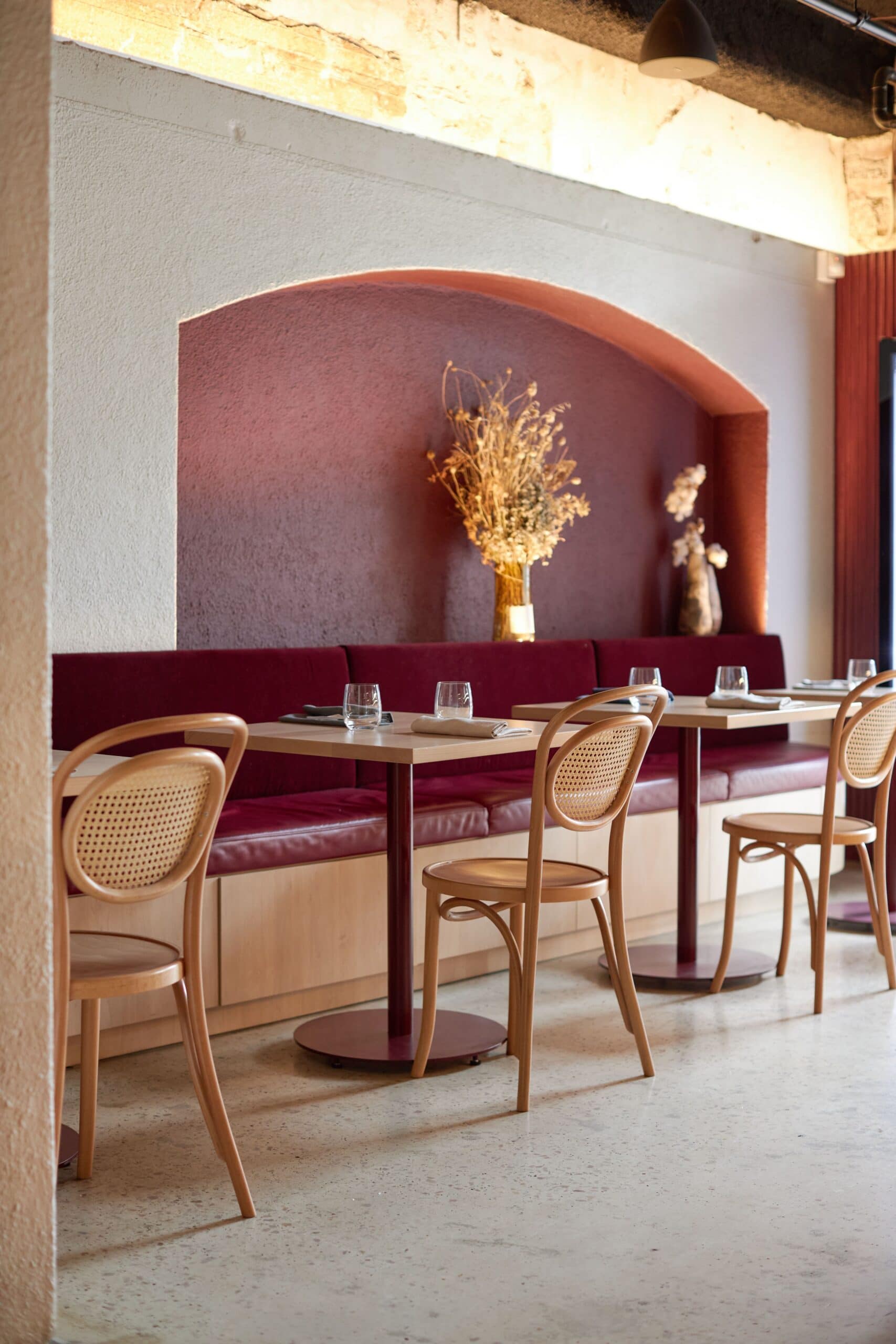 Interior dining are at Aurora in Adelaide.