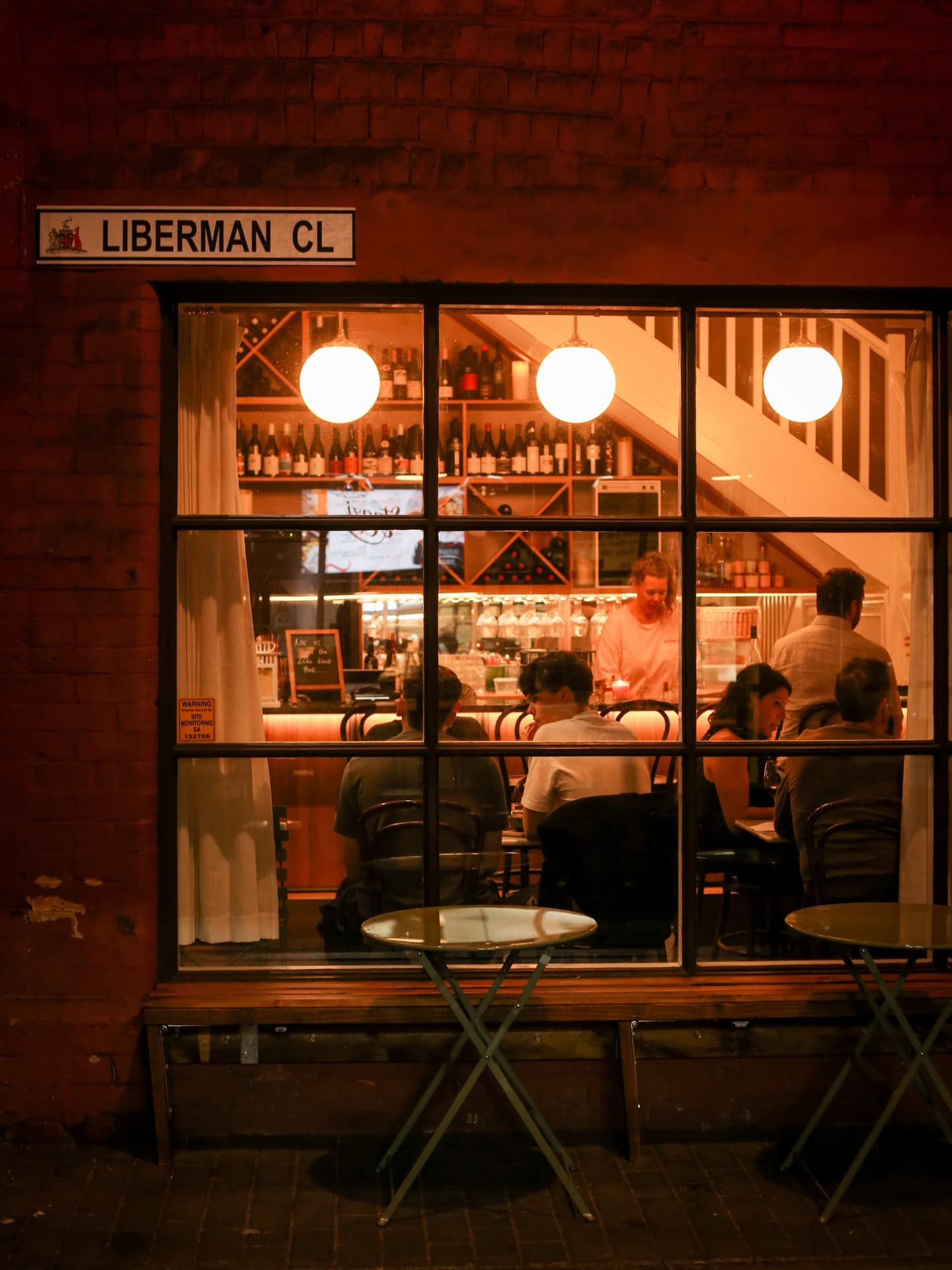 Front window at Septimus Bar in Adelaide,