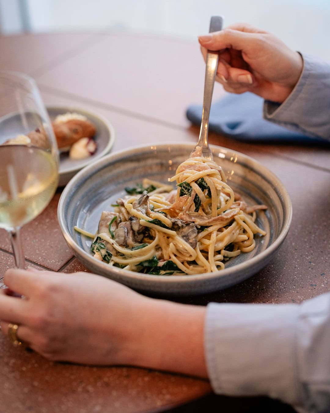 Bottomless pasta special at ela at Hotel Alba in Adelaide.
