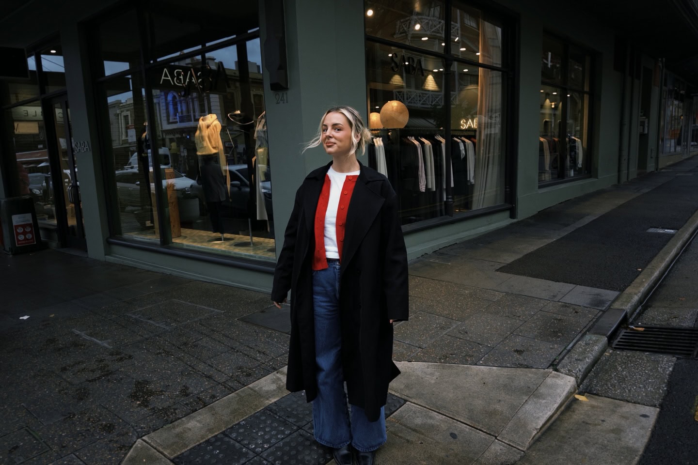 Brittney Saunders standing on Adelaide street.