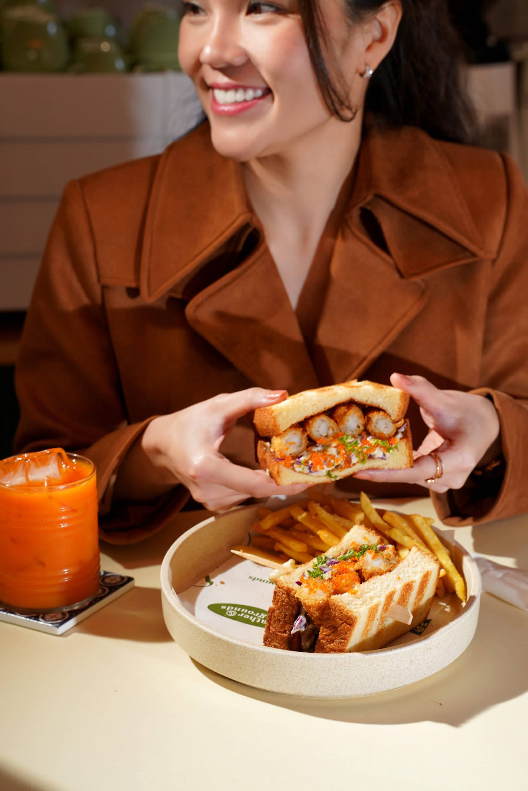 Sandwich from Gather & Grounds in Adelaide.