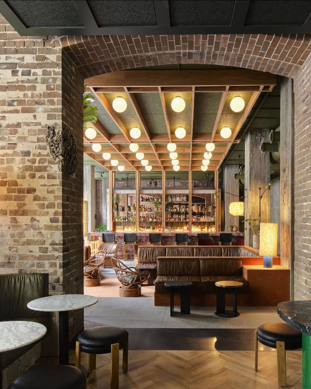 The industrial-chic lobby of Ace Hotel in Sydney.