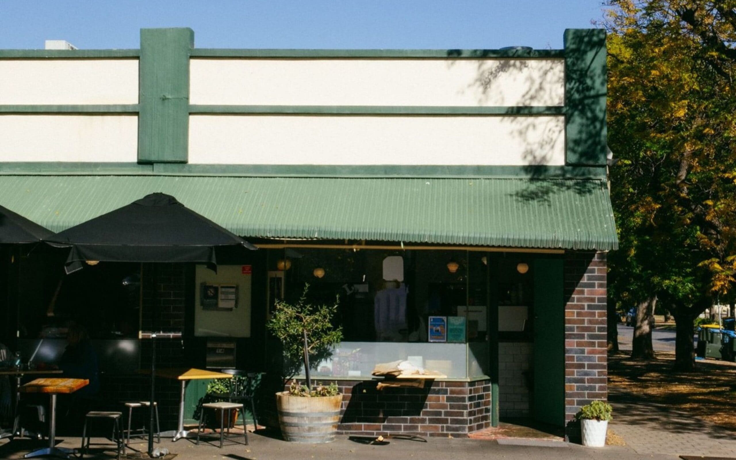 Exterior of Local Crowd cafe in Adelaide.