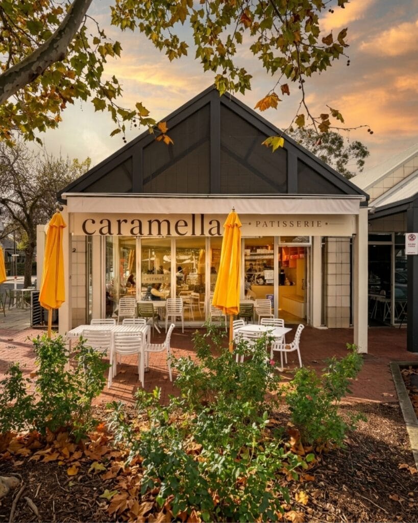 Exterior of Caramella Patisserie, in Adelaide.