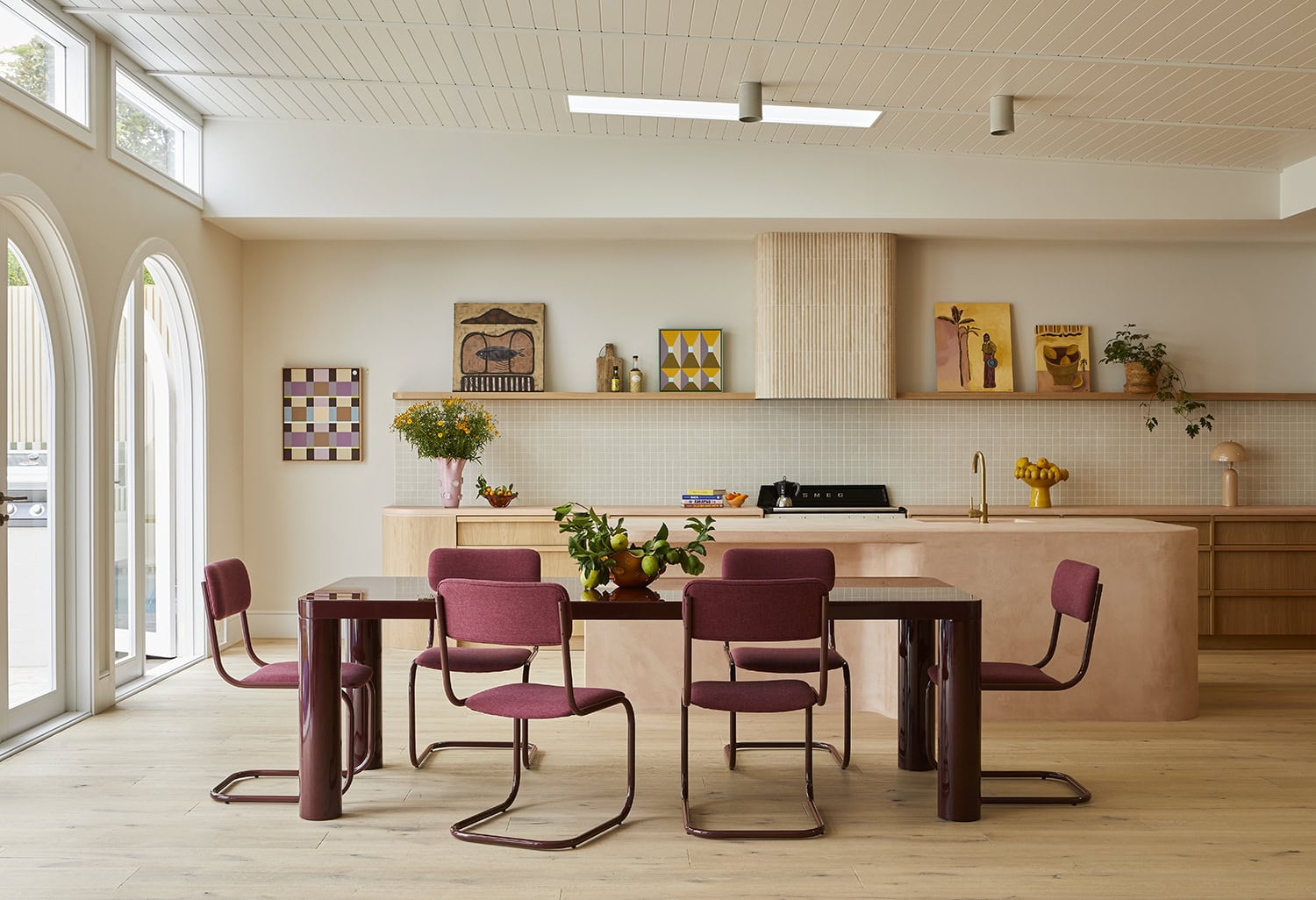 Colour Coded Home Tour Dining Room, Image Credit: Dave Kulesza