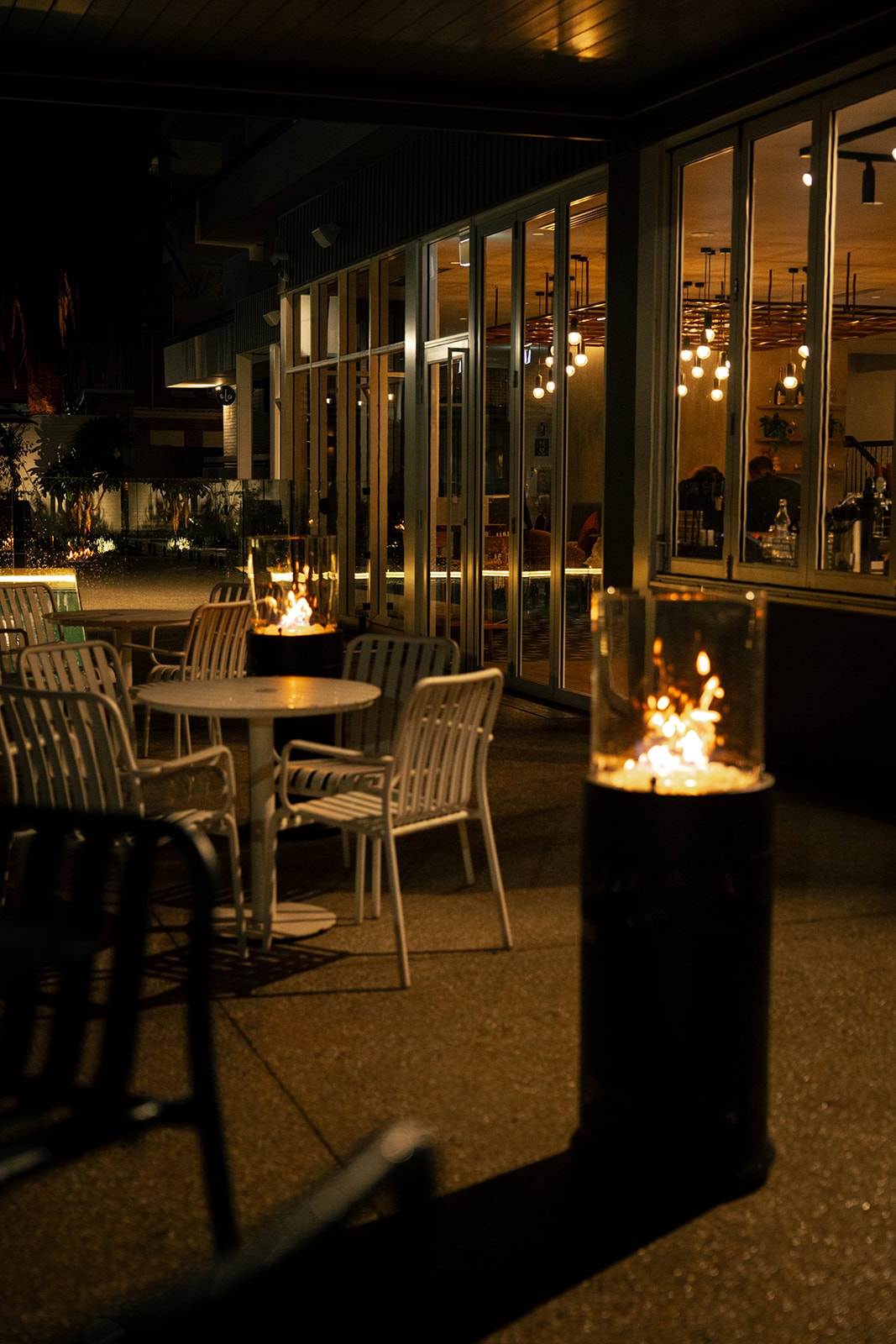Outside area at Hotel Alba After Dark in Adelaide.