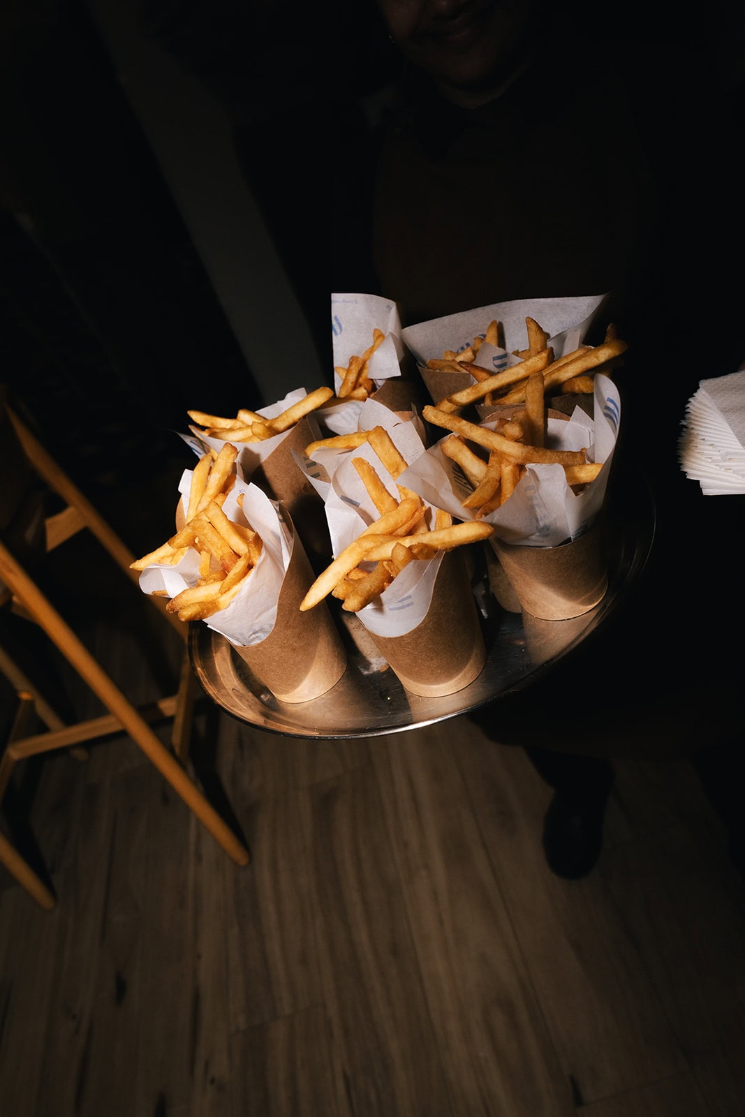 Bottomless fries at Hotel Alba after Dark in Adelaide.