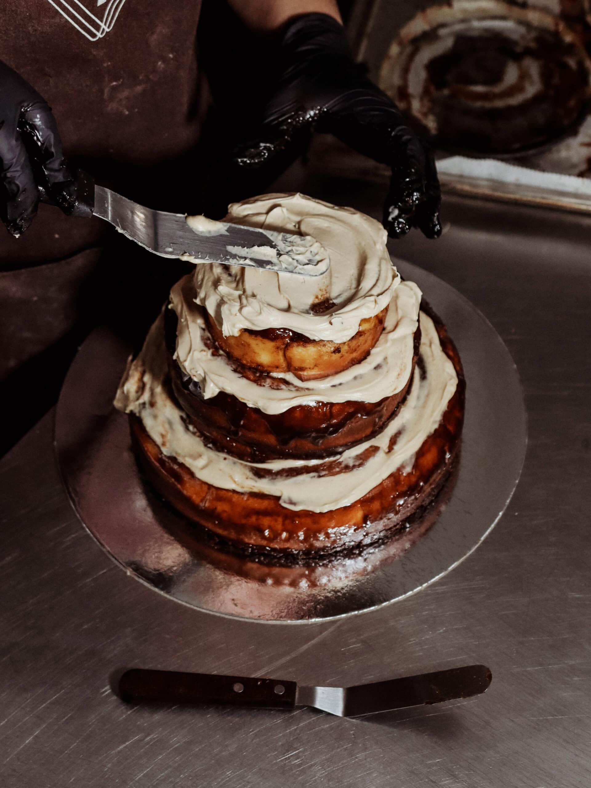 Cinnamon roll cake from Tonino Deli in Adelaide.
