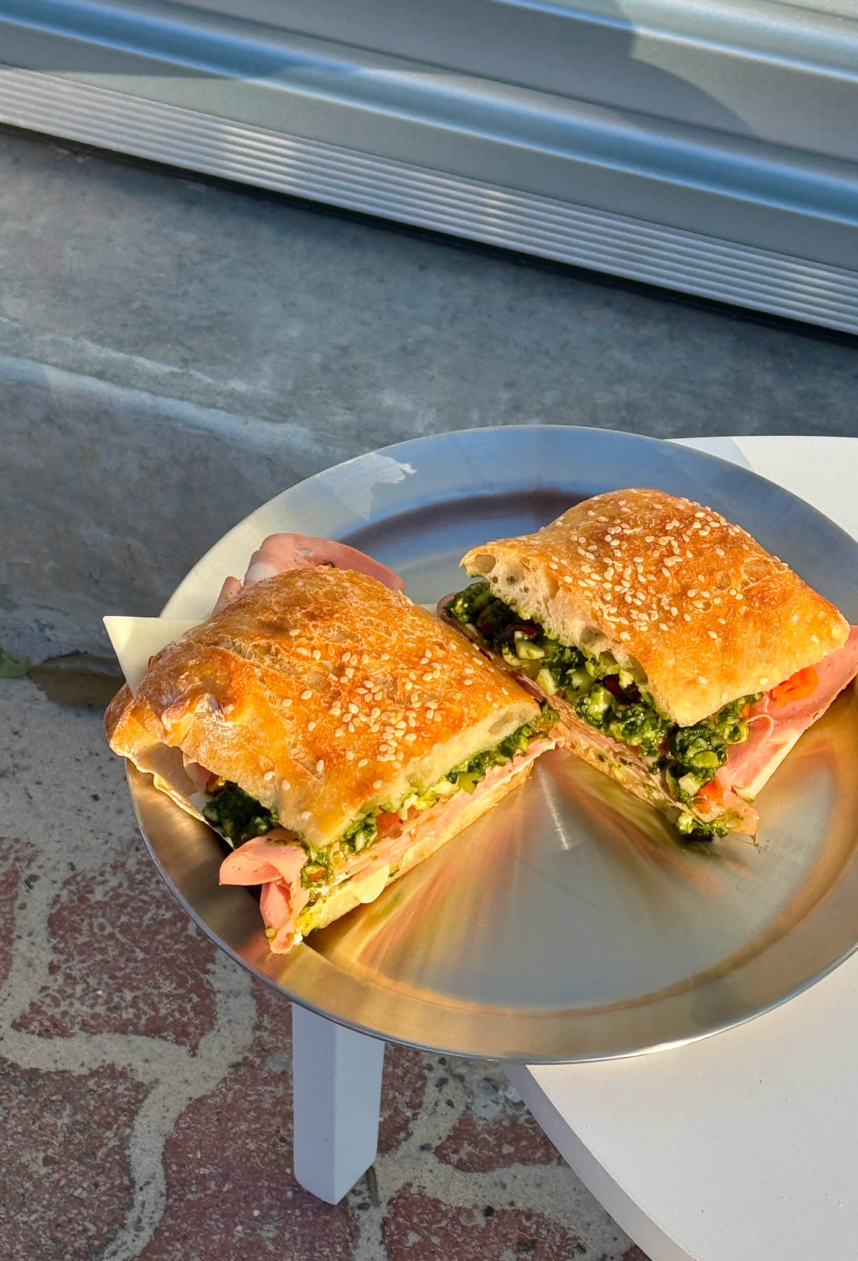Sandwich from Dantes Deli in Adelaide.