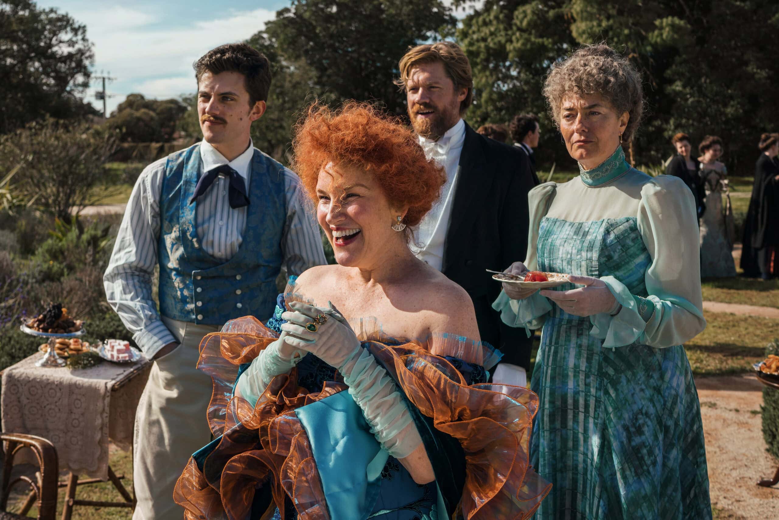 Jake Dunn, Kate Mulvany, Alexander England and Anna Chancellor in My Brilliant Career.