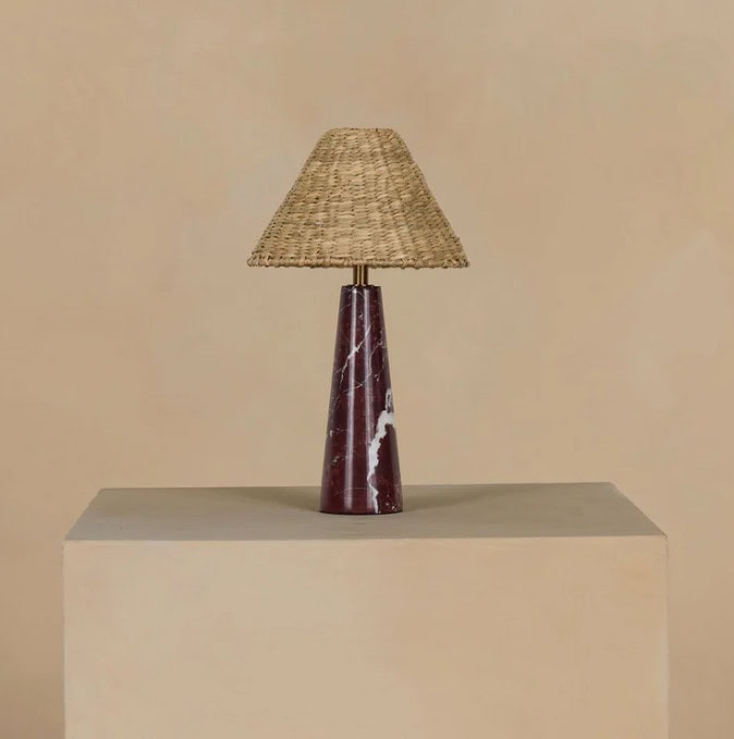 Soffle Murul Rechargeable Table Lamp - Red Marble