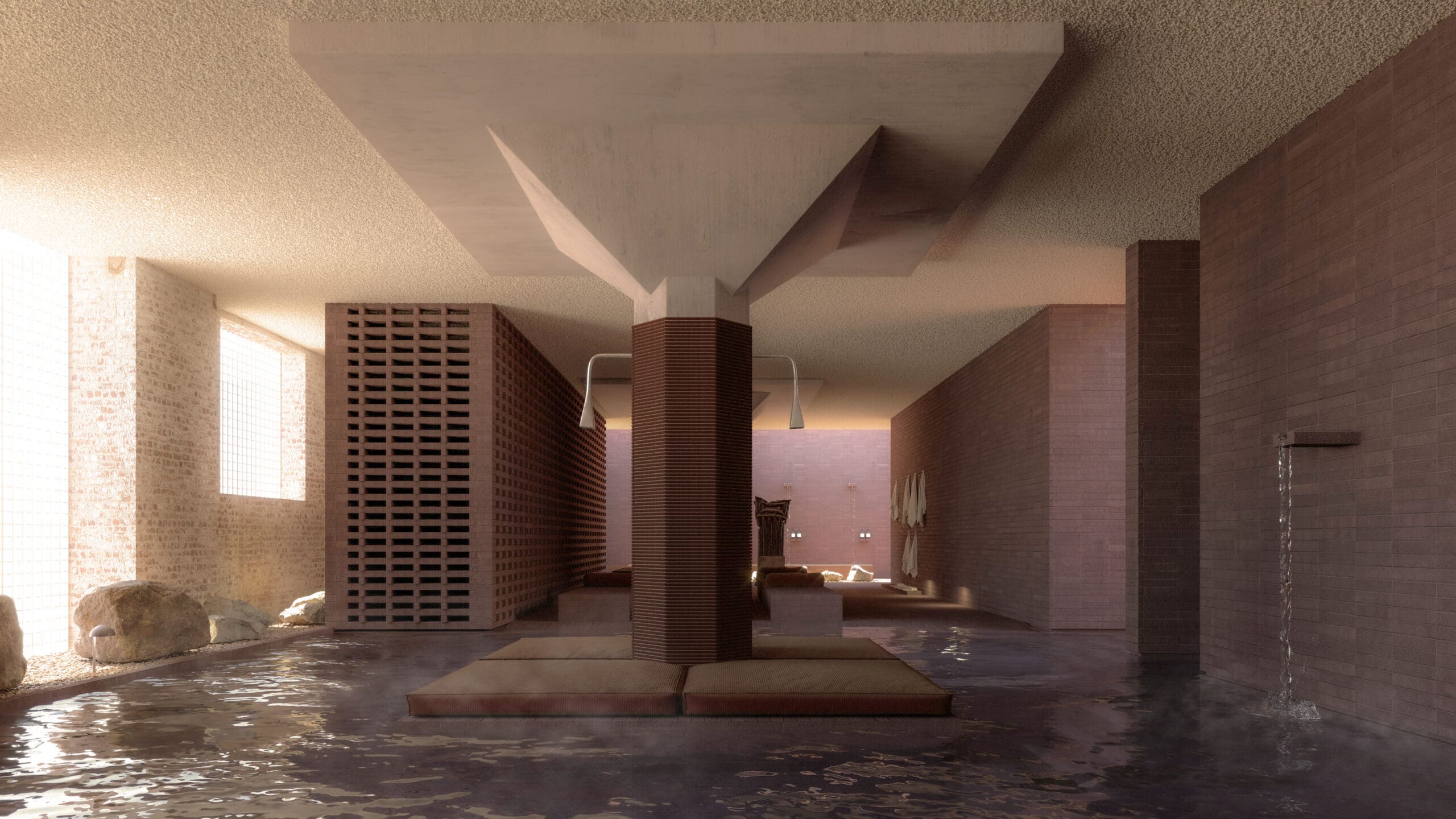 Sense of Self Sydney image render of mineral pools