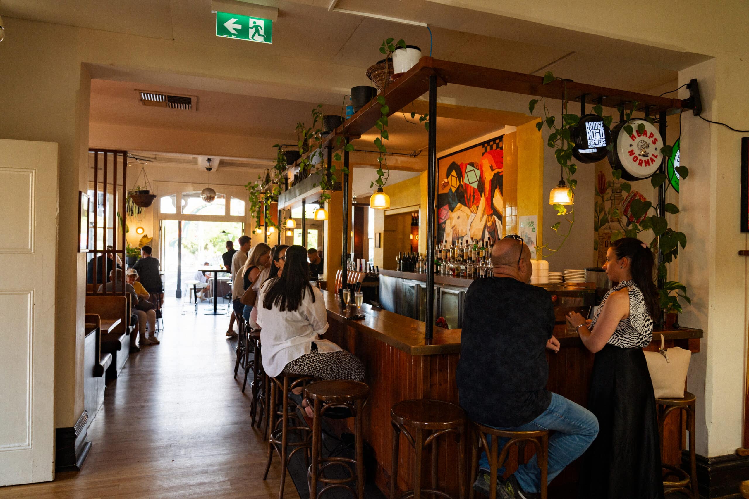 Interior dining / bar at The Stag in Adelaide.