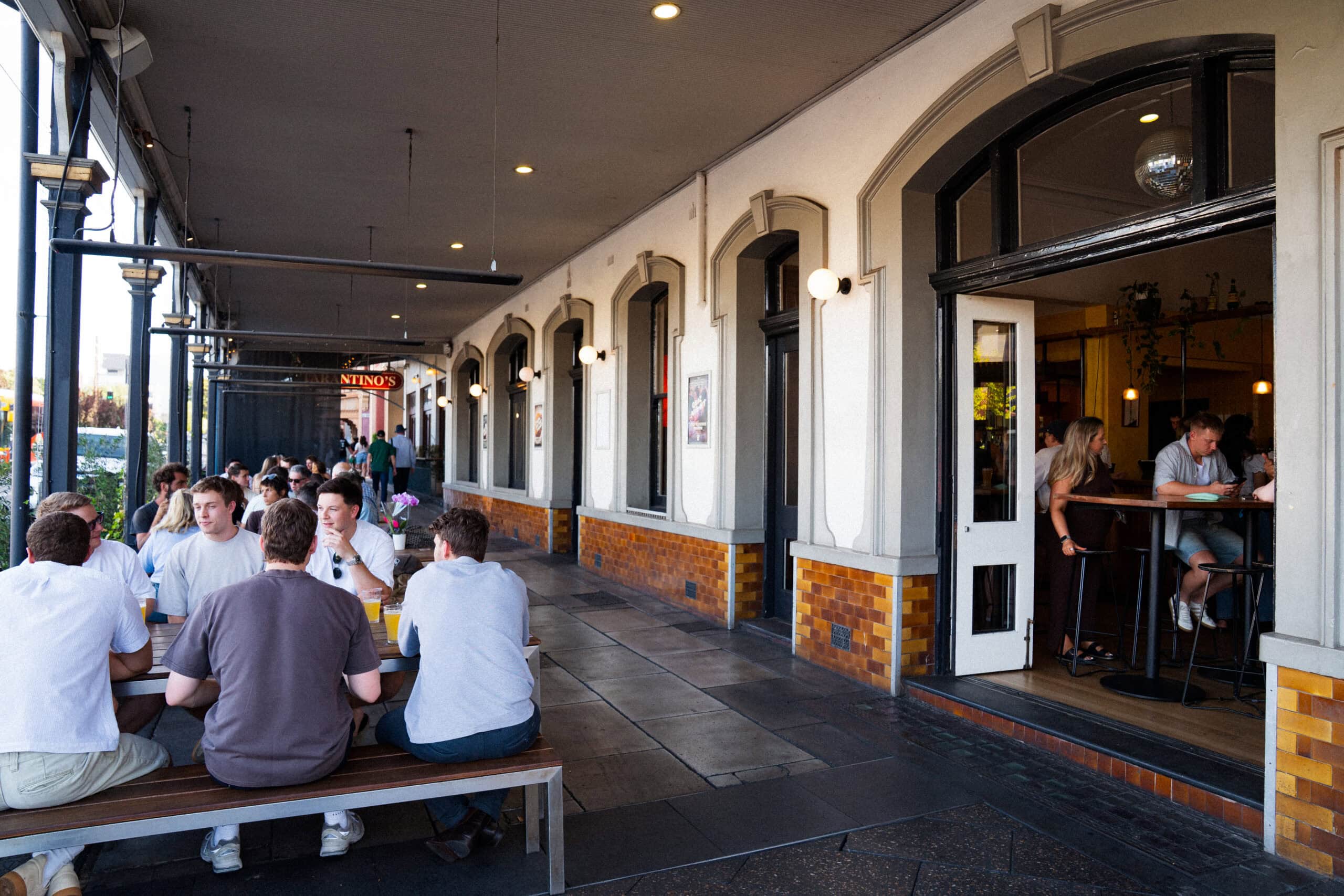 Exterior dining at The Stag in Adelaide.