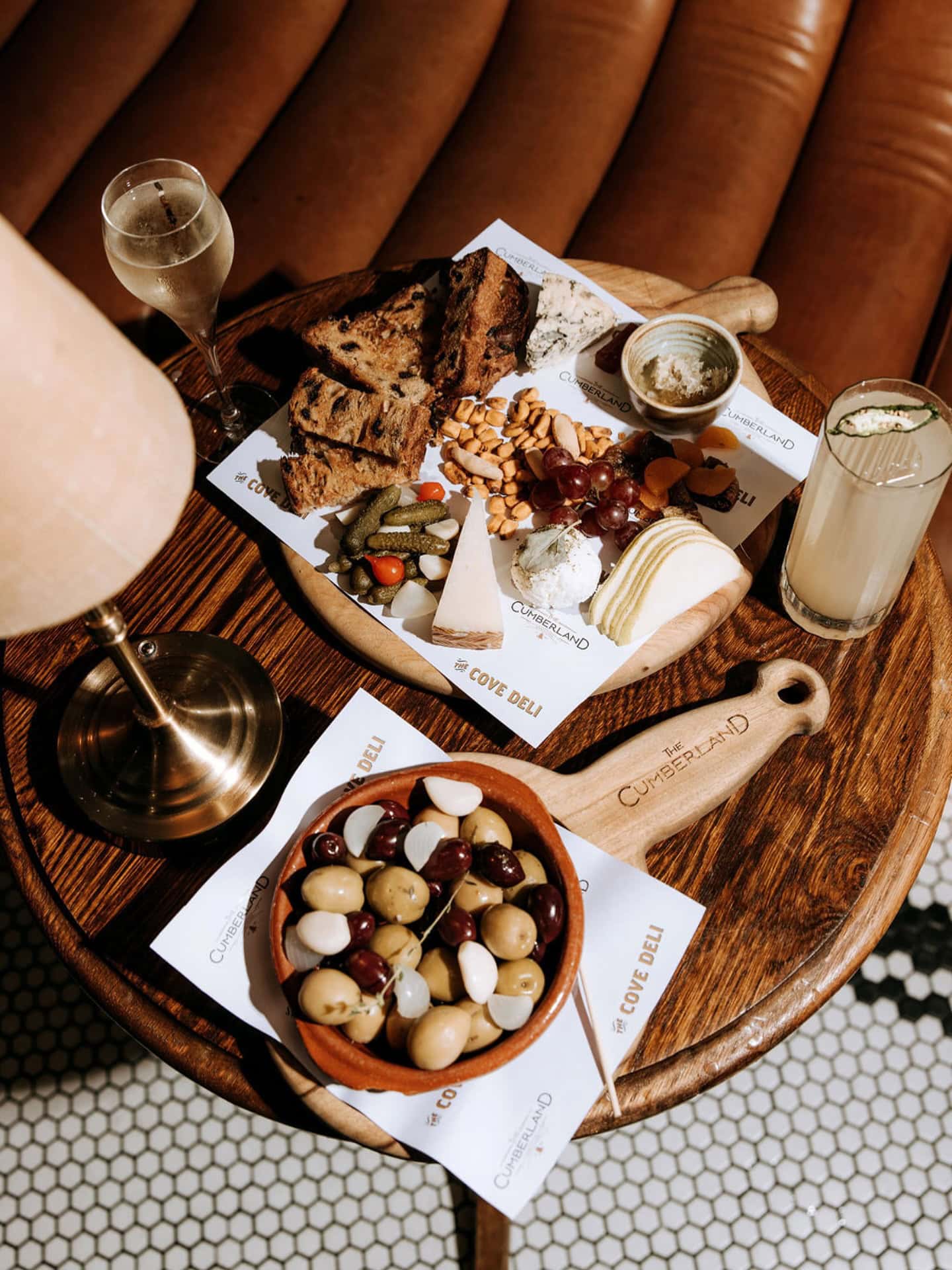 A table of bar snacks at Cumerland in Manly.
