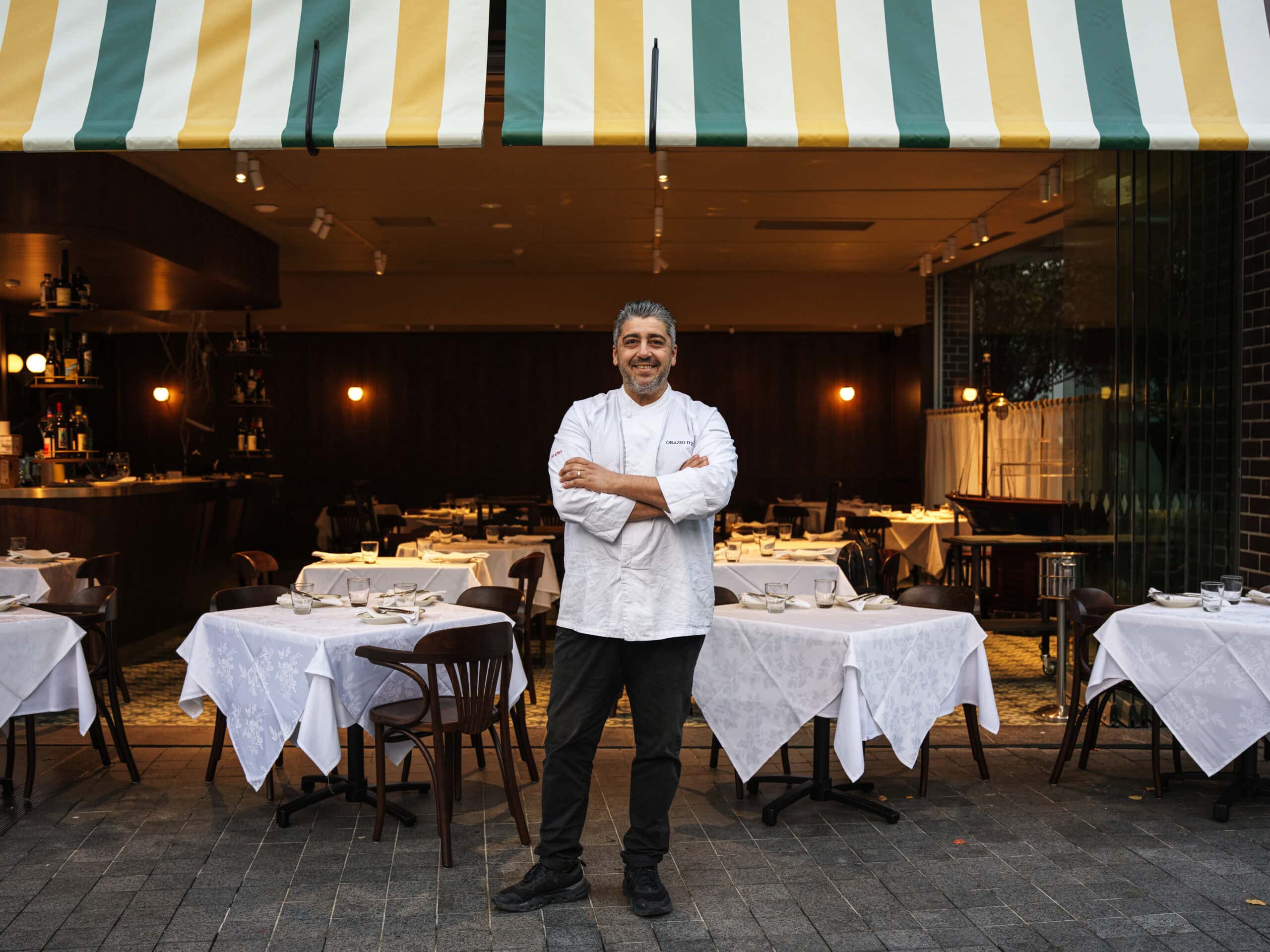 Chef Orazio D'Elia outside Trattoria Da Orazio Rushcutters Bay Sydney