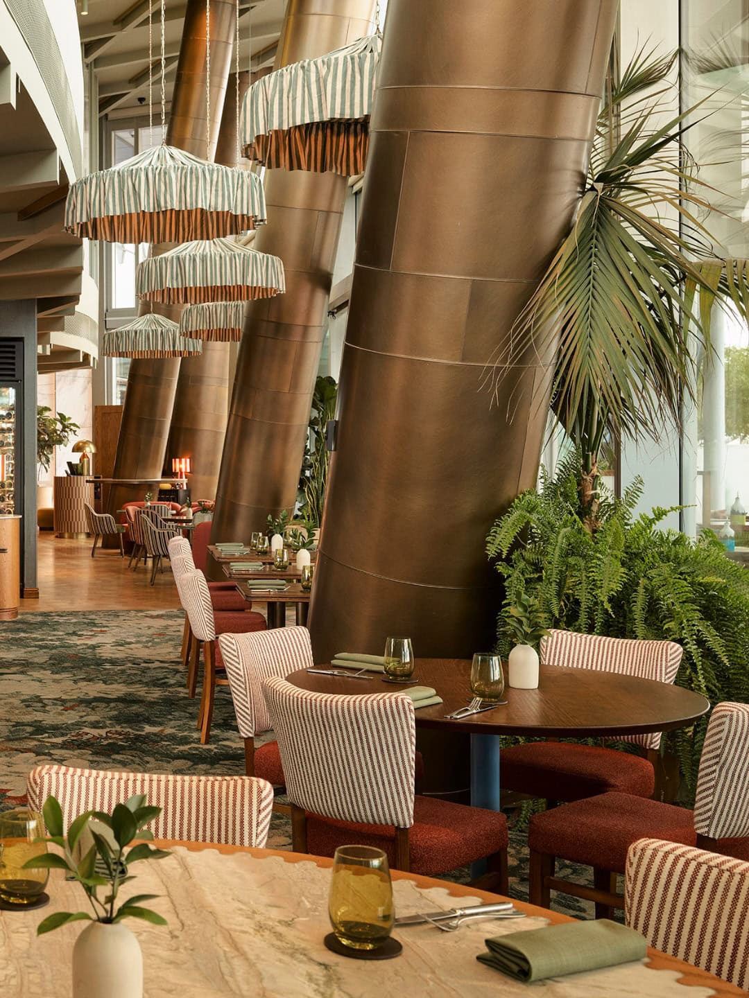 The tropical luxe interiors of a'Mare in Barangaroo.