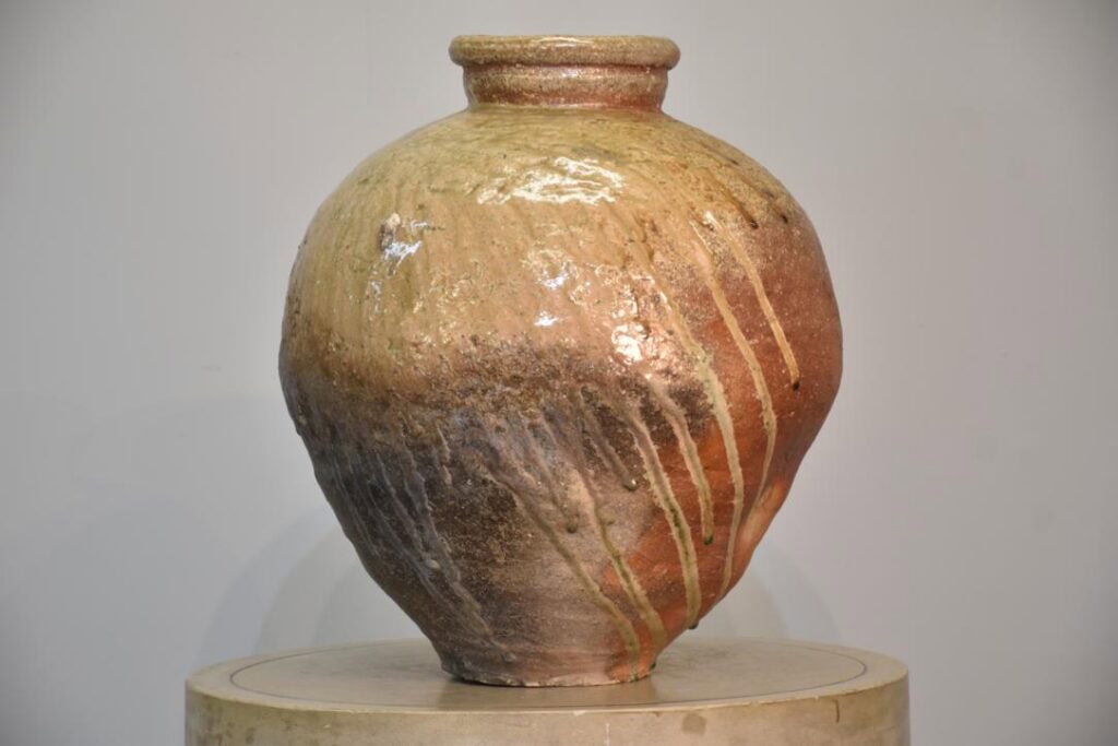 Edo Arts Large Shigaraki Wood Fired Tsubo Vase