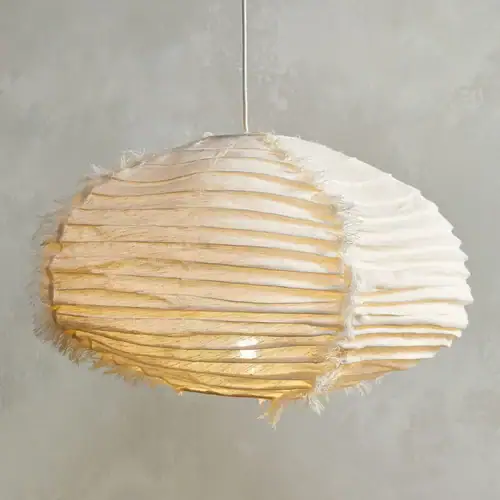 Temple & Webster Jovie Jute Fabric Pendant Light