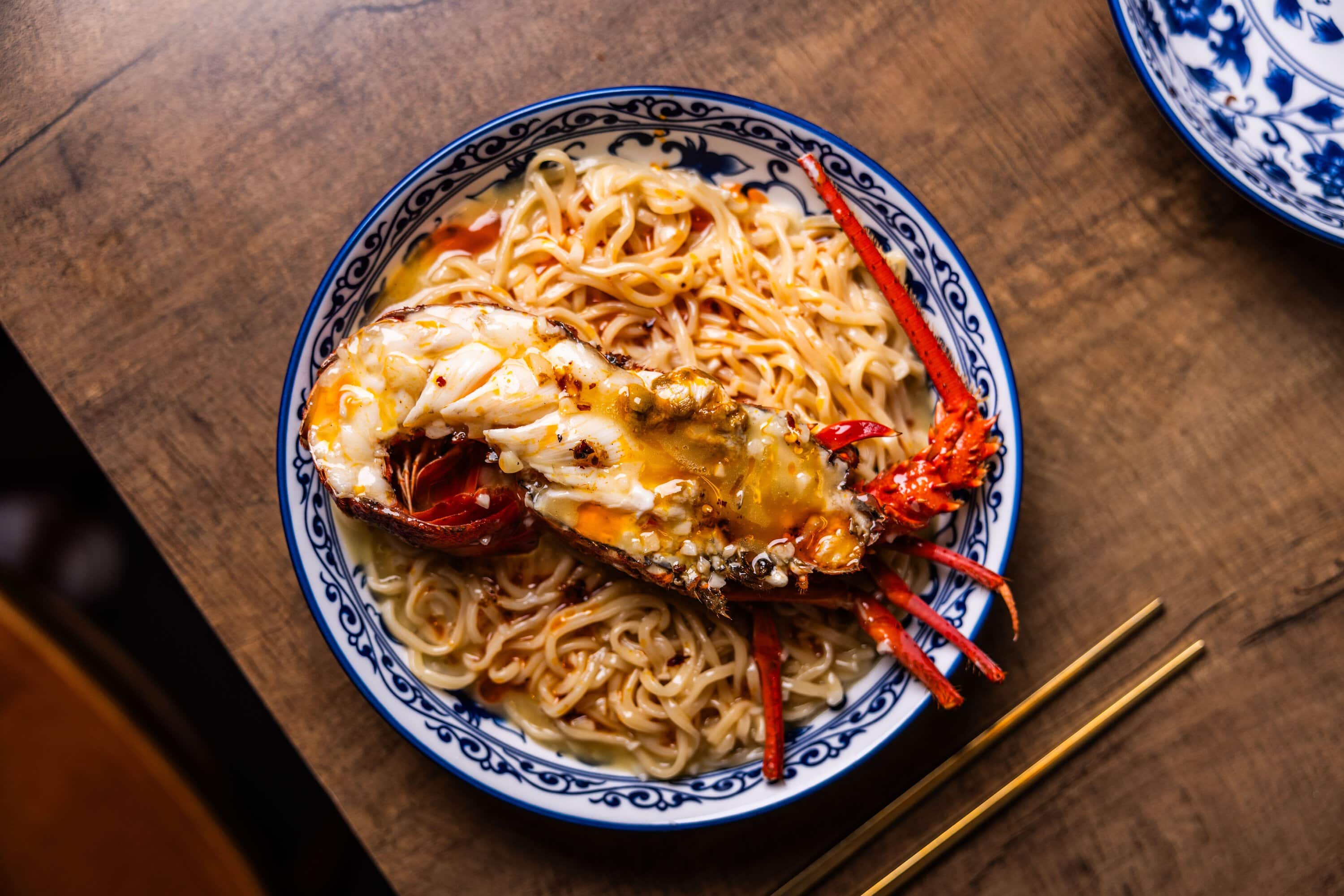 Lobster hand-pulled noodles at Duan Noodle House Marrickville Sydney
