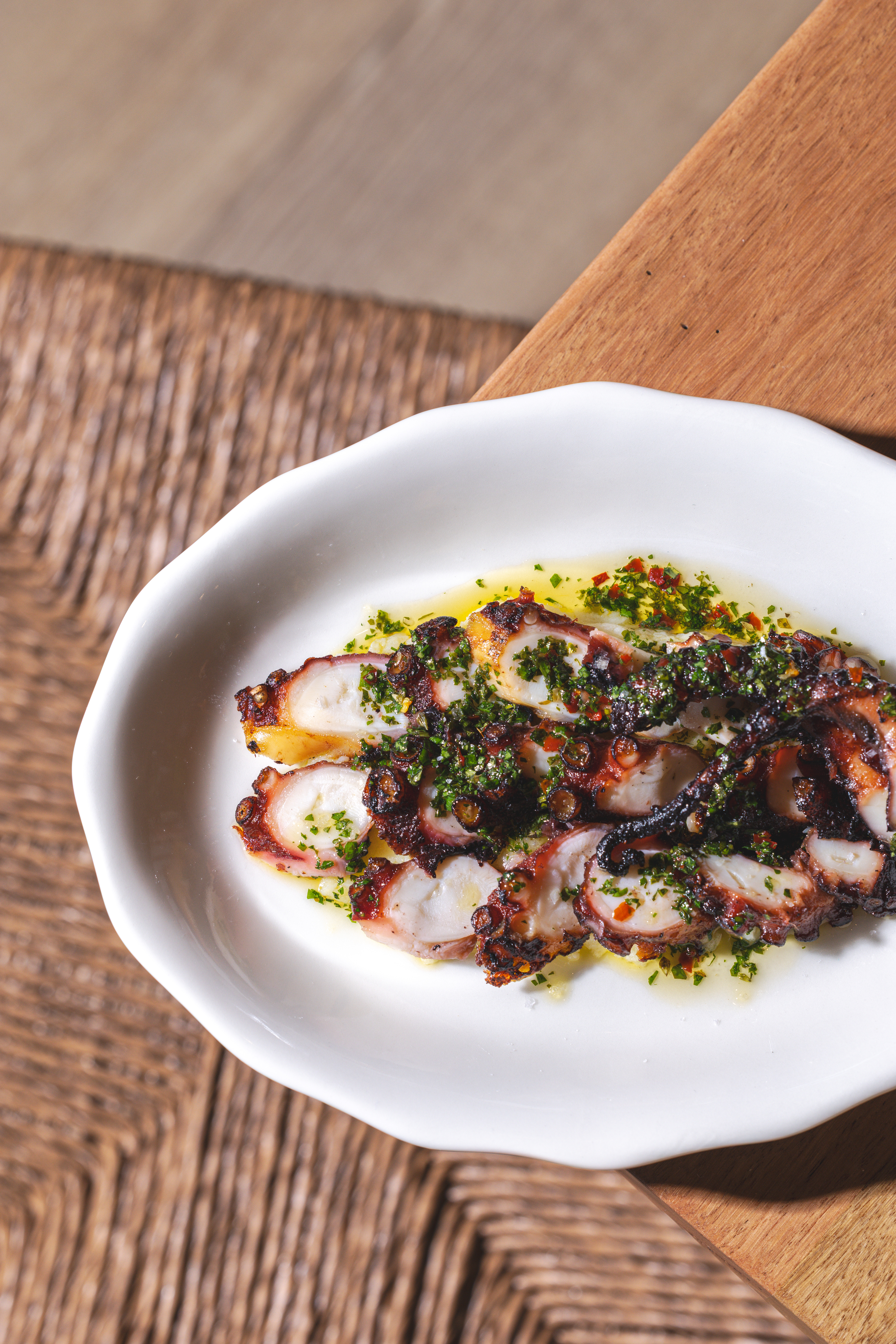 A plate of octopus at Valentina in Surfers Paradise.
