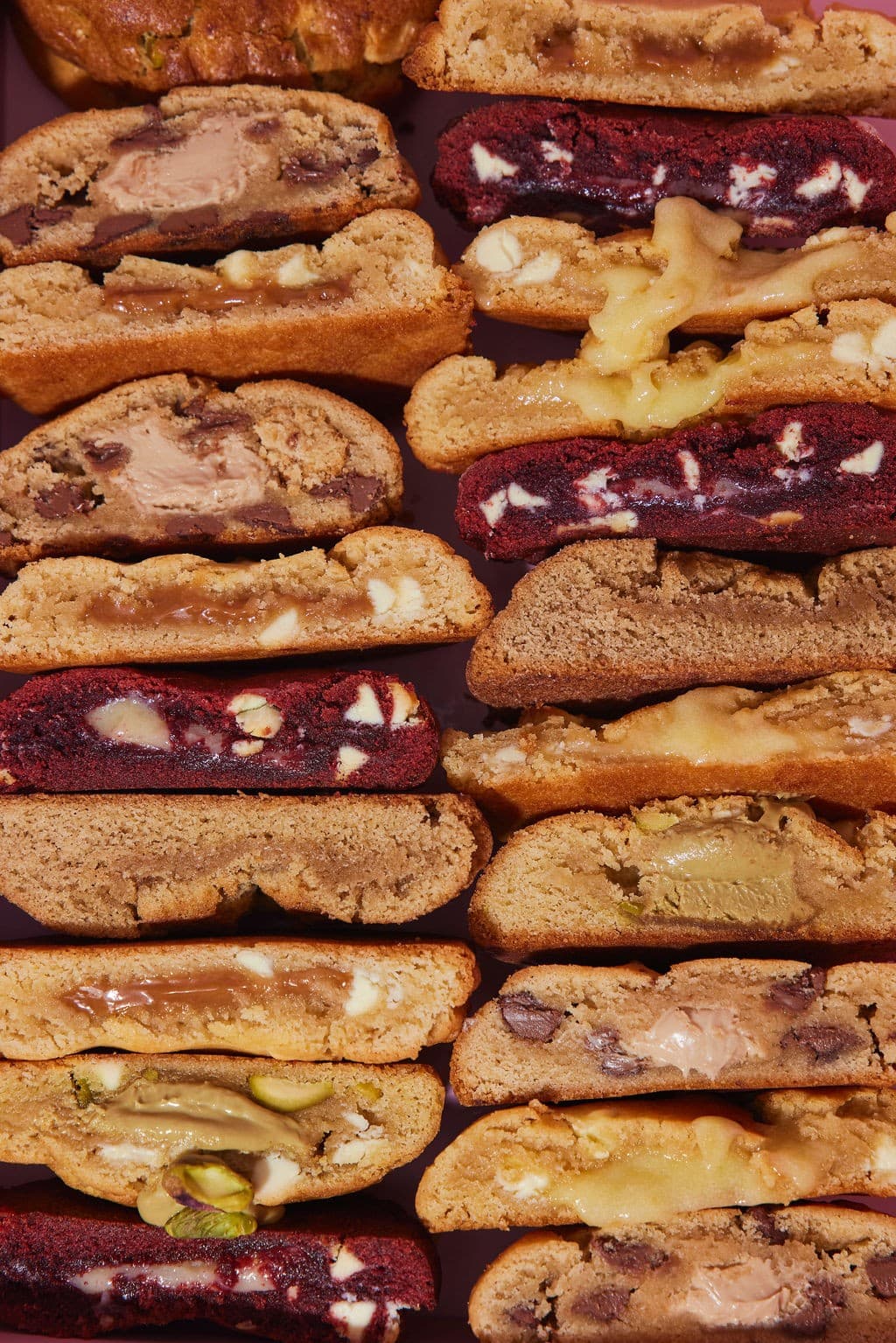 Cross-section of stuffed cookies at Brooki Bakehouse Barangaroo Sydney