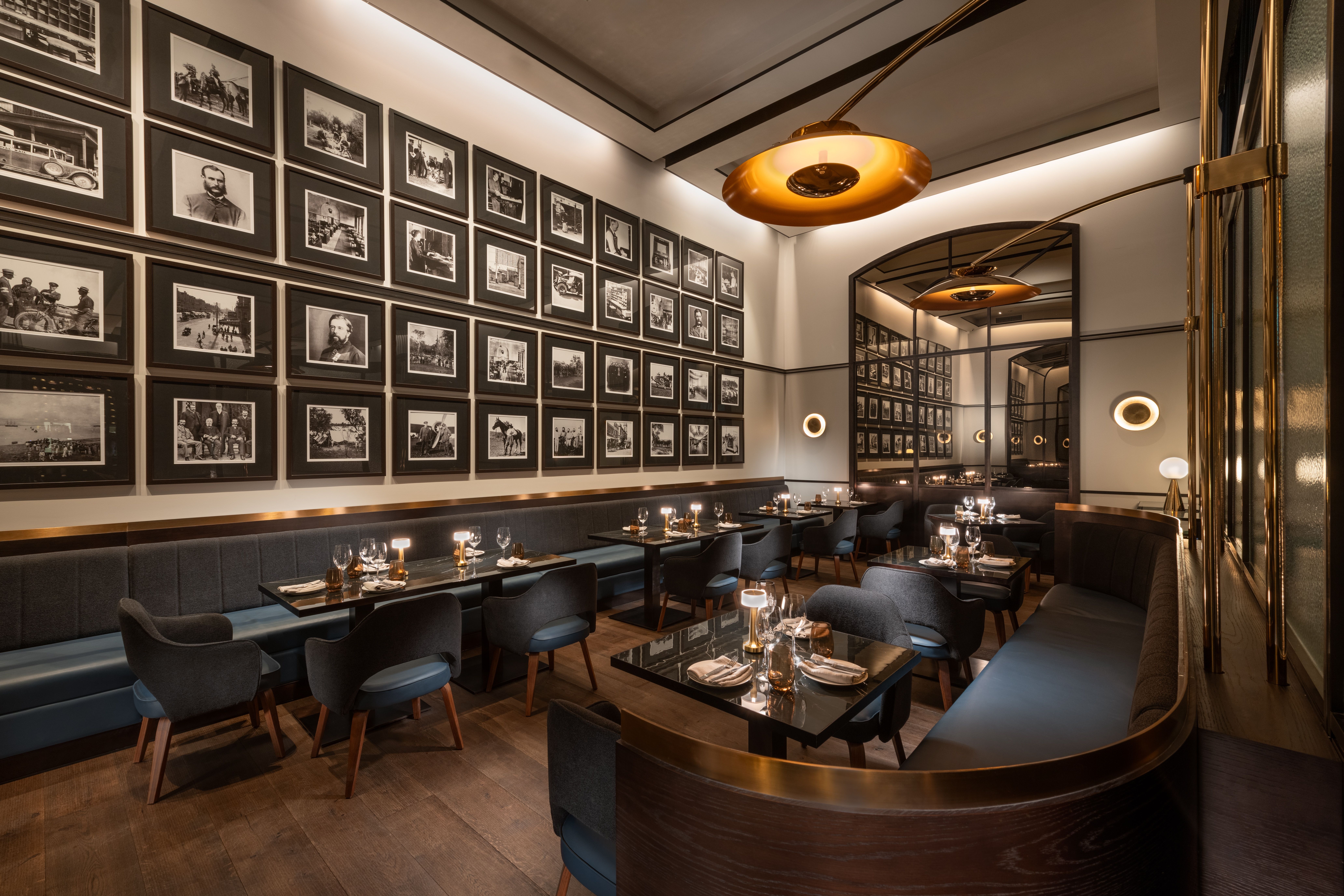 Dining Room at Penny Blue restaurant at Adelaide Marriott hotel.