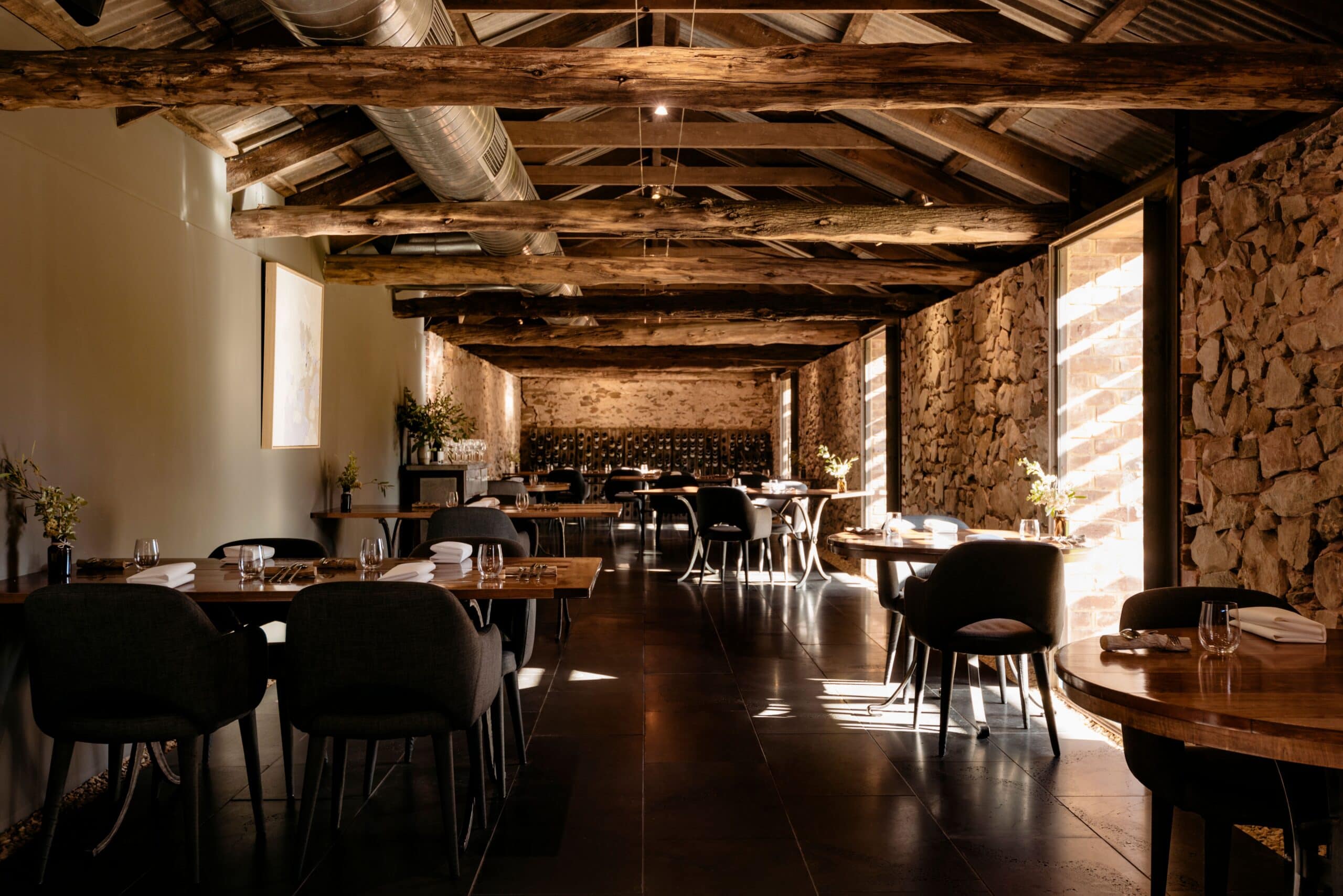 Dining area at Hentley Farm restaurant in South Australia.
