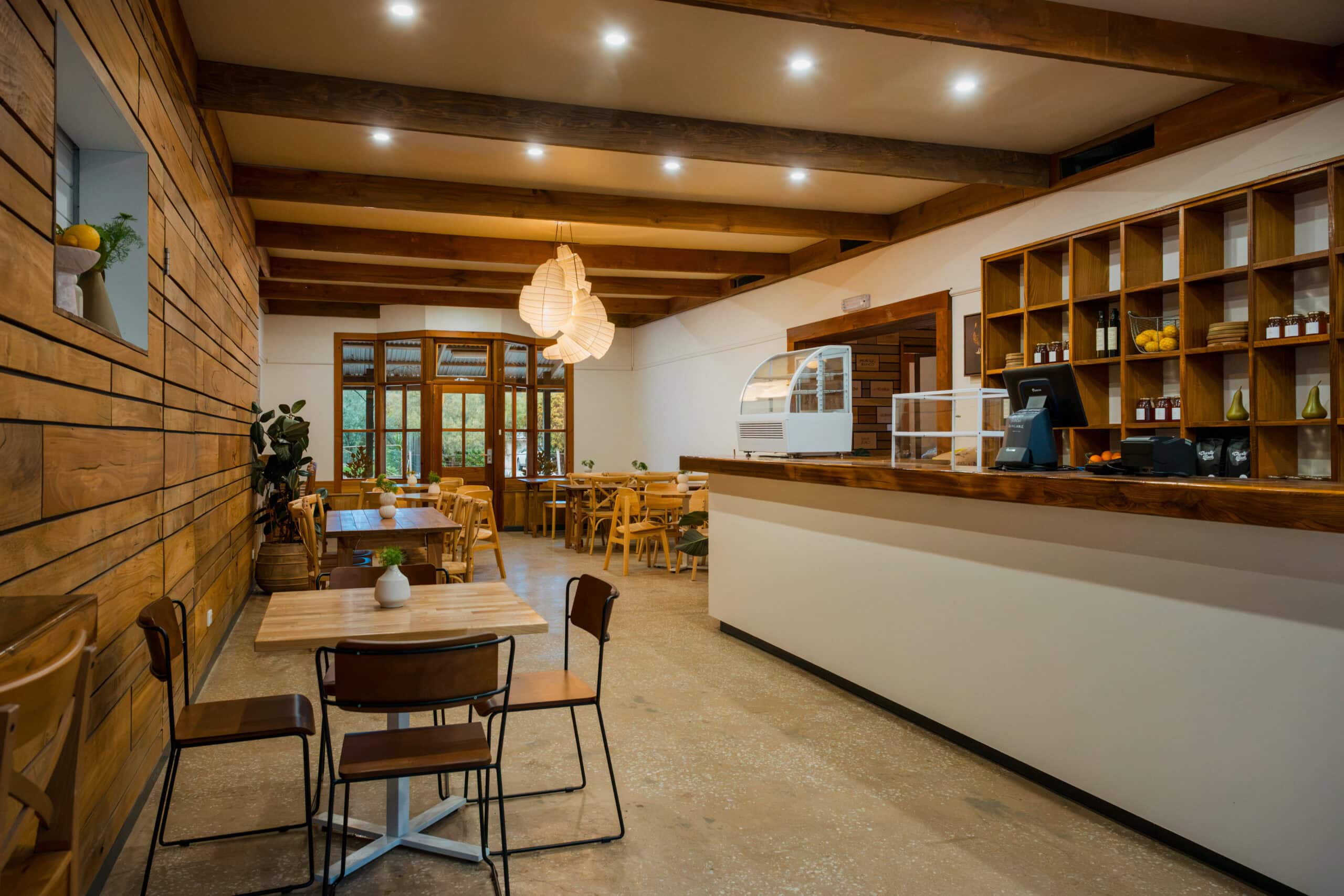 Interiors at Maison Cheryse patisserie in Greenock.
