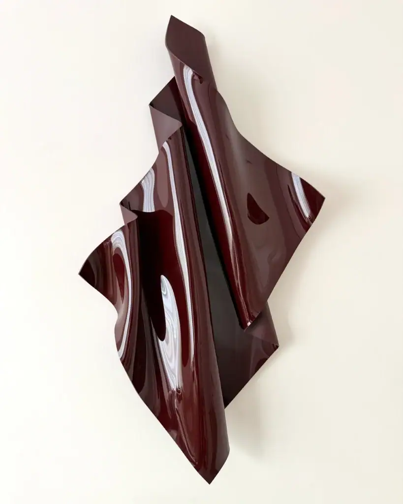 Ikos Home Chocolate-Burgundy Wall Art Sculpture