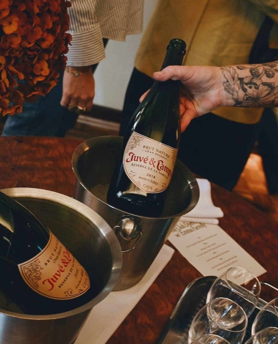 Bottles of champagne at Lawson Flats Wine Club Perth