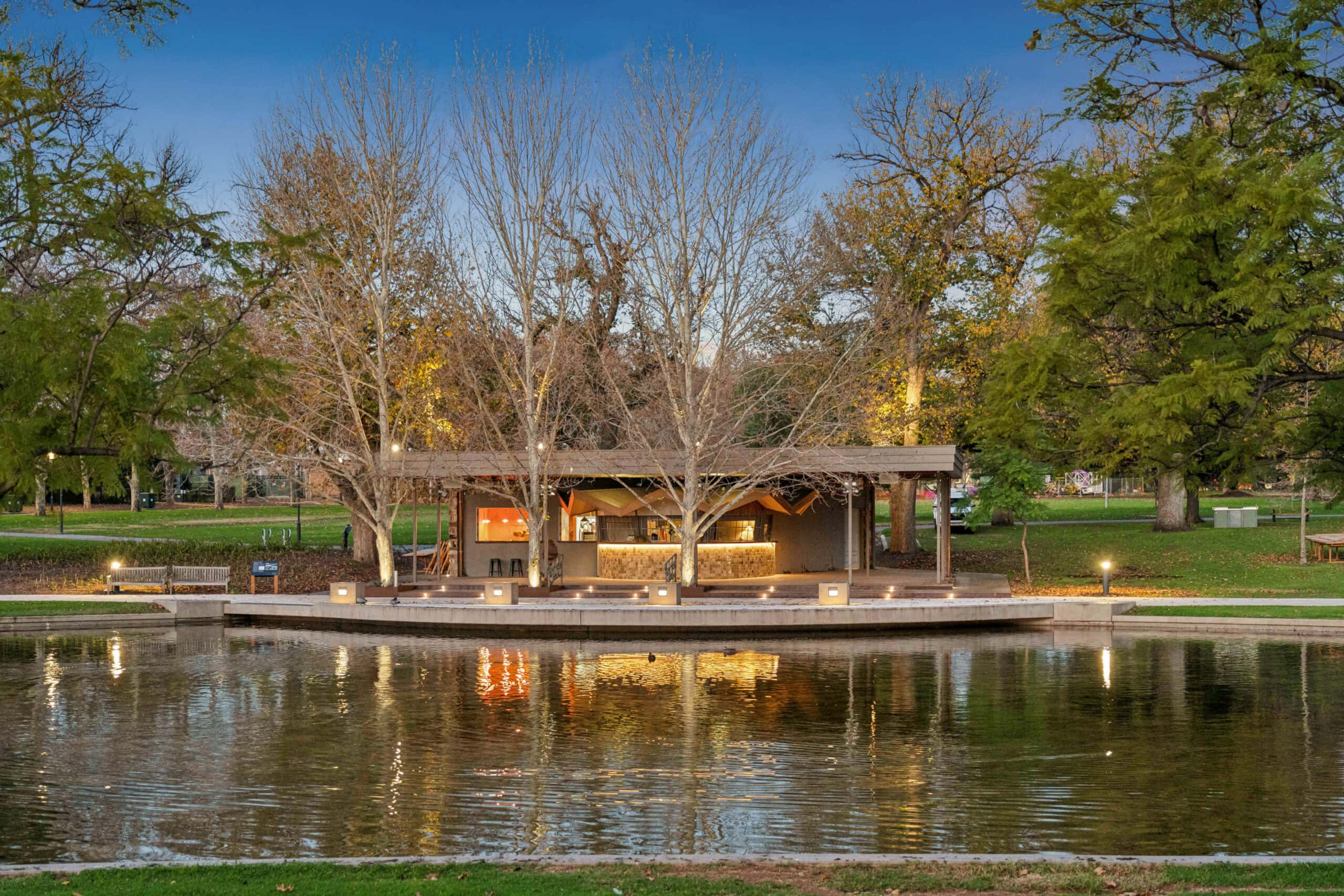 Puddle Duck in Rymill Park in Adelaide.