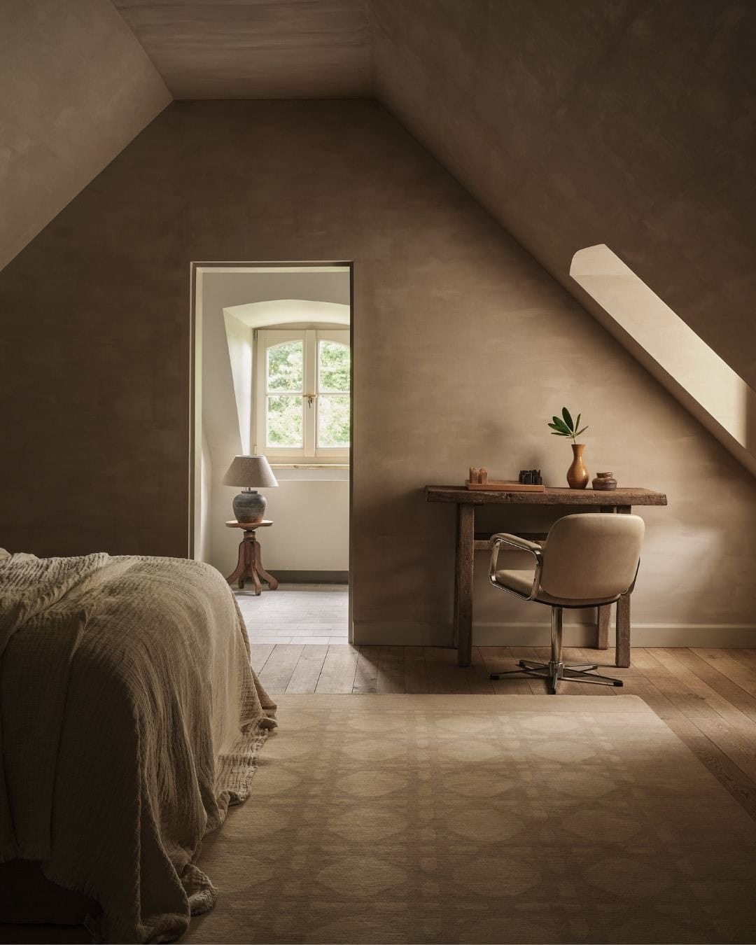 A rug in a bedroom from Tigmi Trading in Byron Bay.