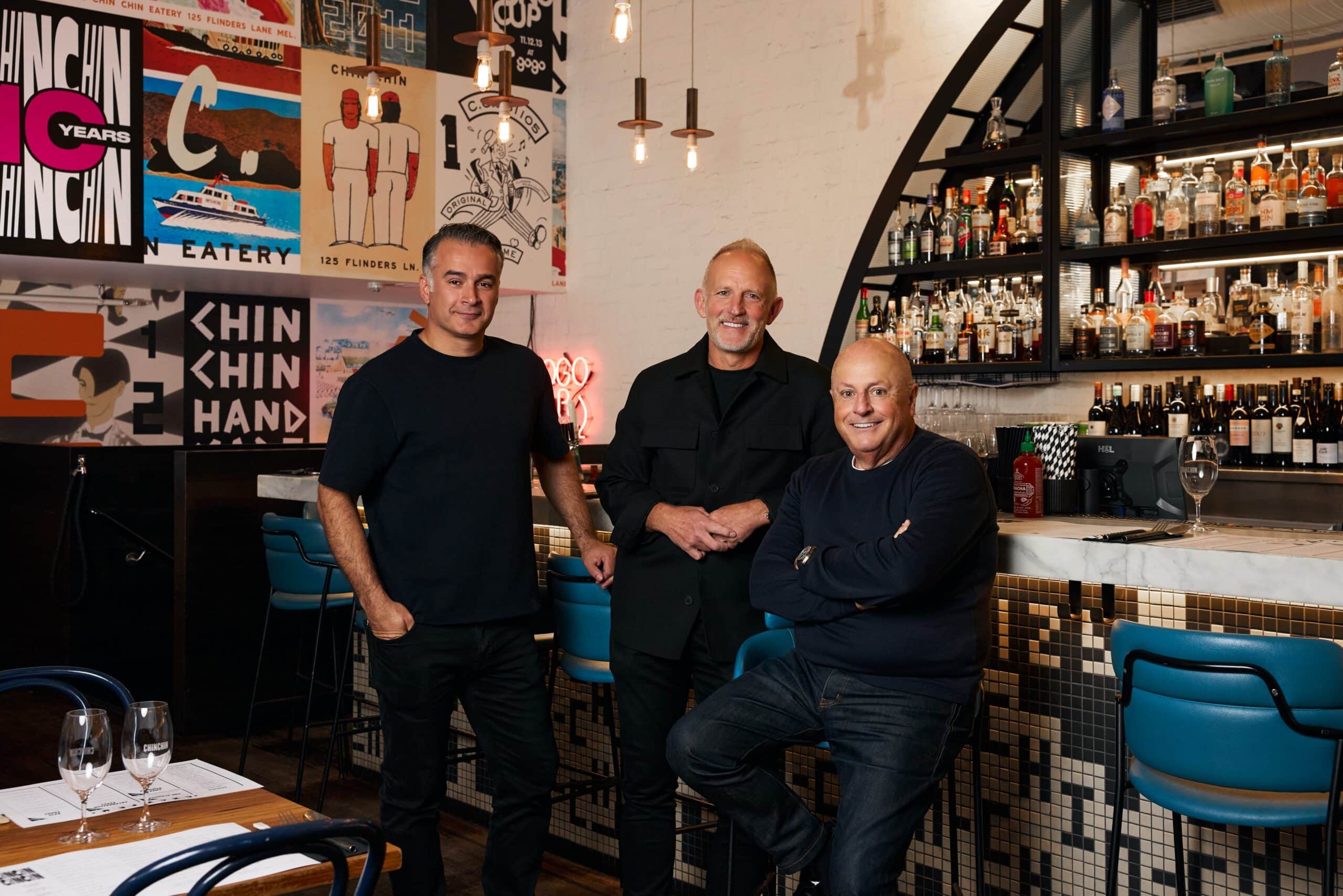 Chin Chin co-founders Evan Papadopoulos, Tim Price, Chris Lucas and Dan Castano ahead of Manly Sydney opening