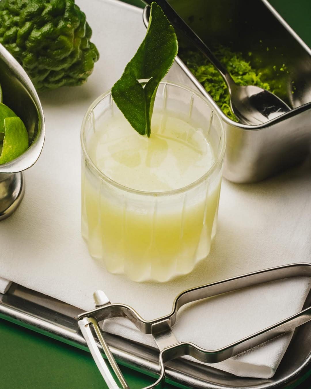 A garnished gimlet cocktail from PS40 in Sydney.