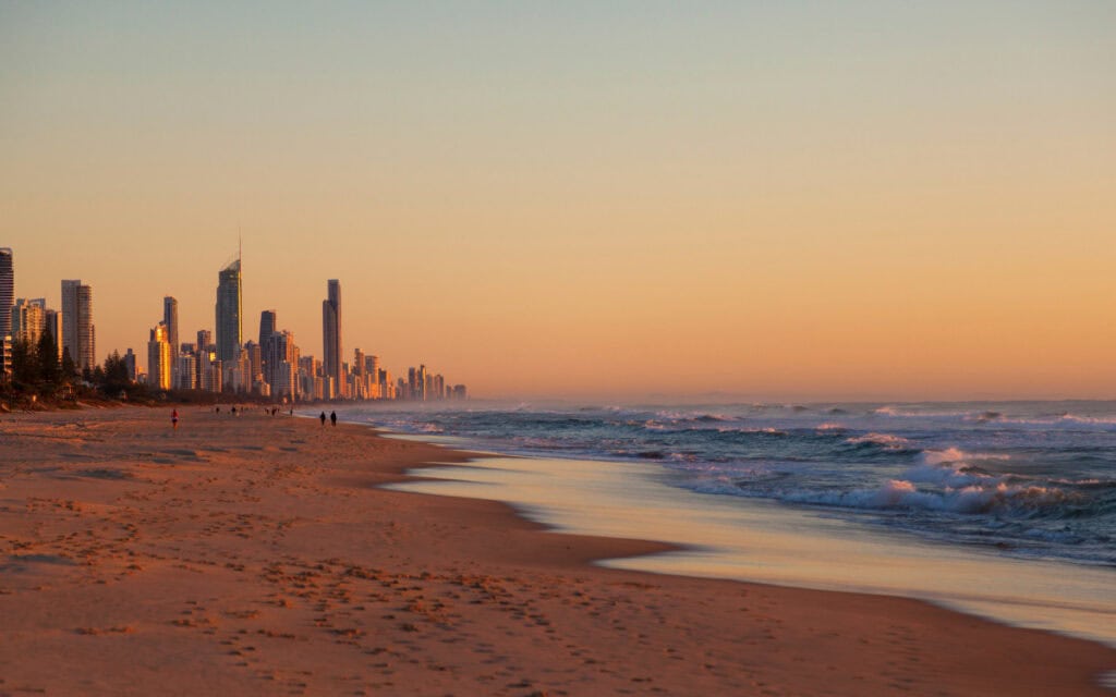 Gold Coast beach at sunrise