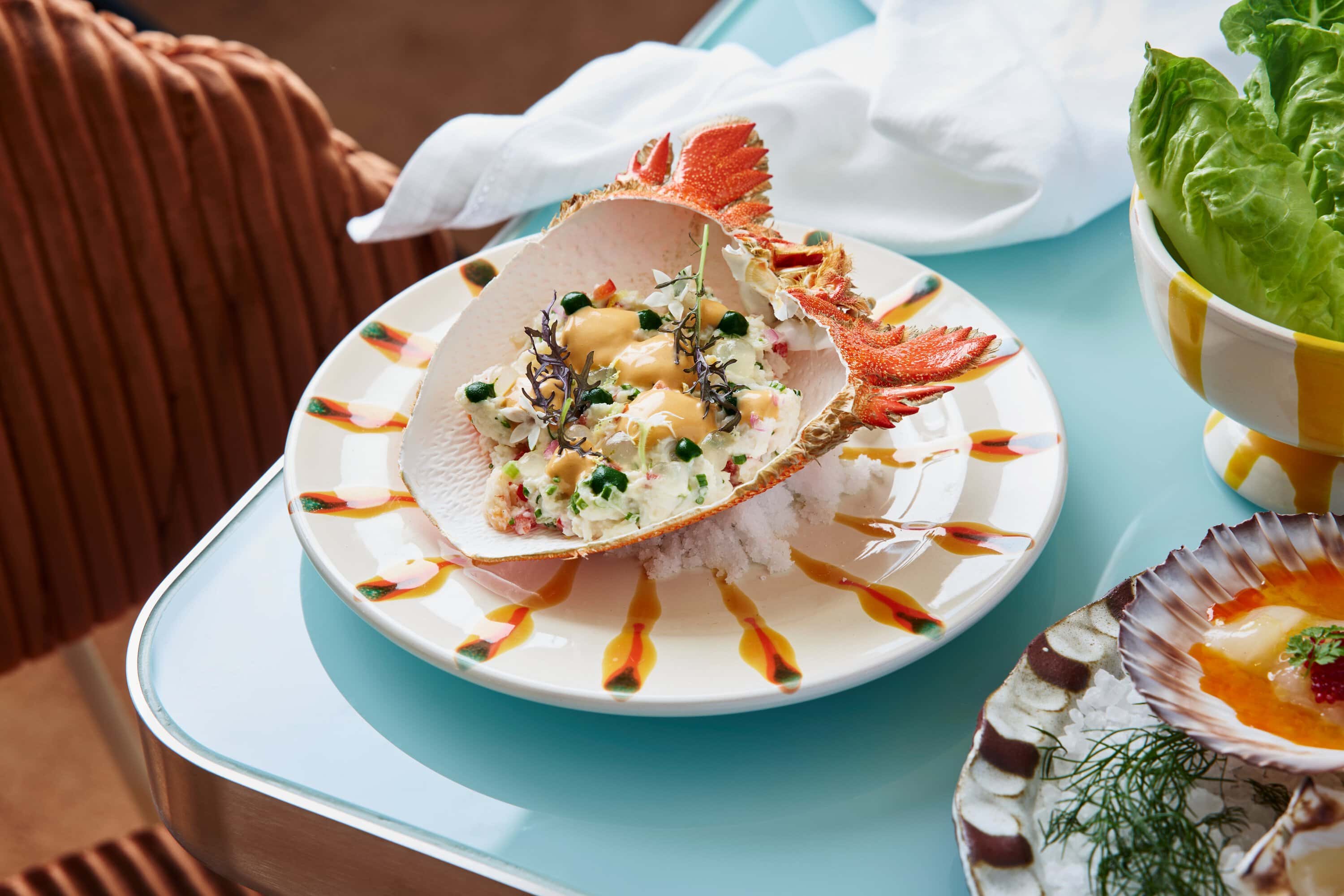 Granchio spanner crab dish served in the shell at Riva Rose Bay Sydney