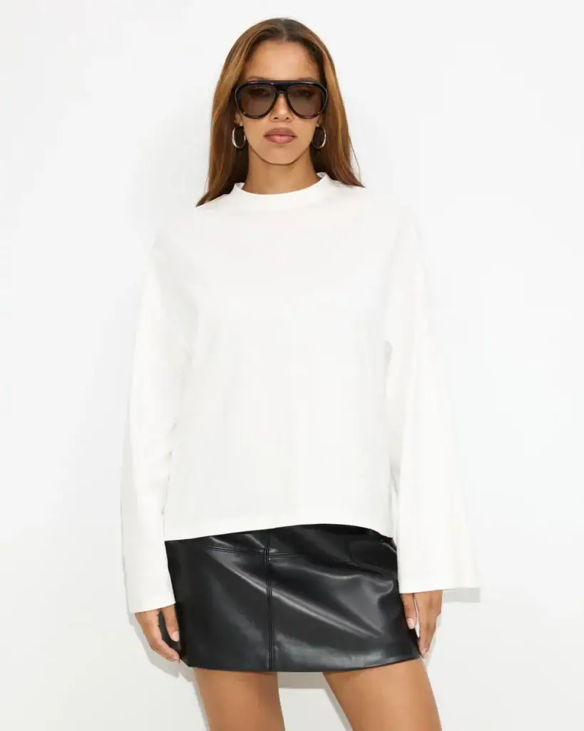 Dazie Nostalgia Oversized Long Sleeve Tee