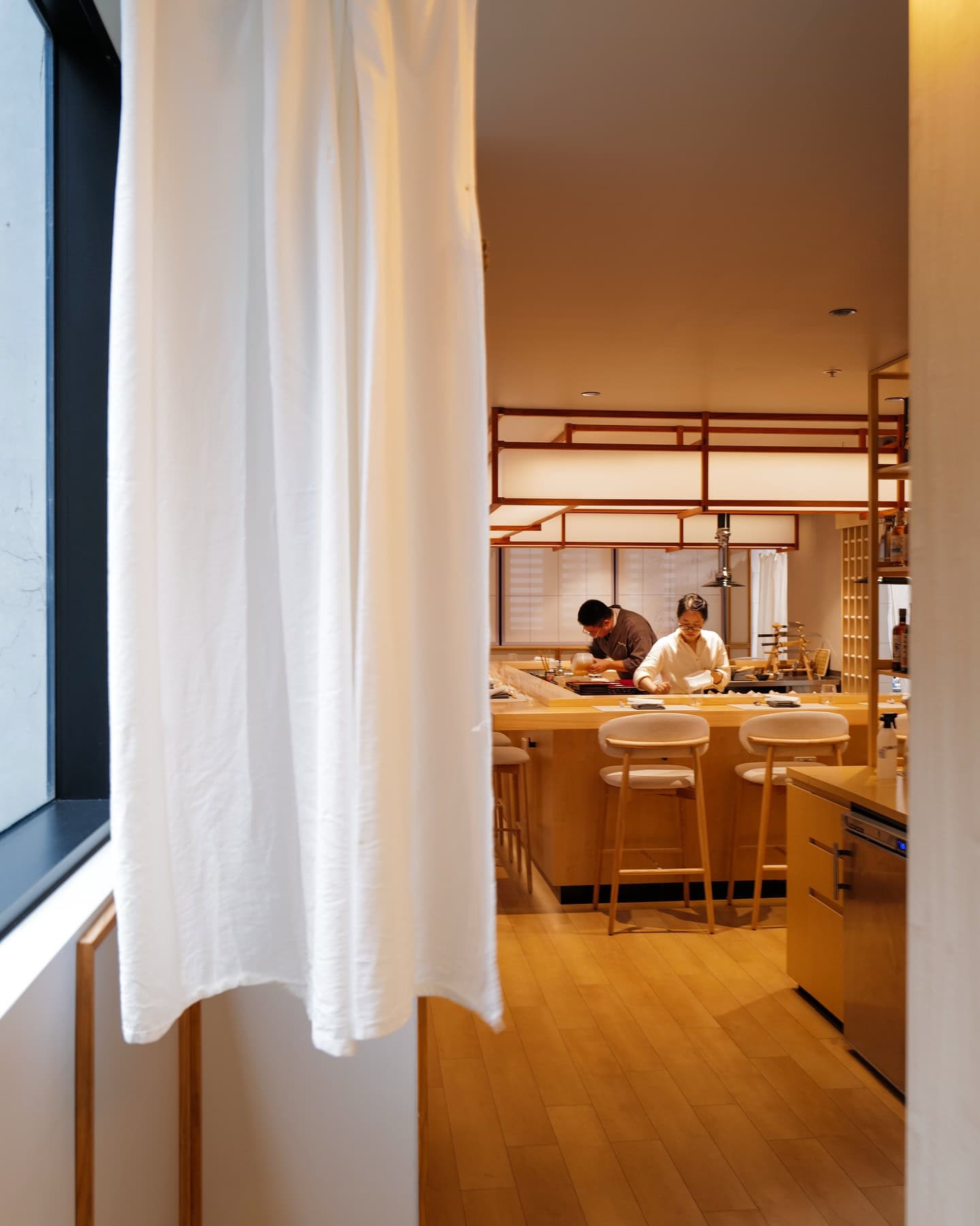 A peep into the dining room at Green Shiso Omakase in Sydney.