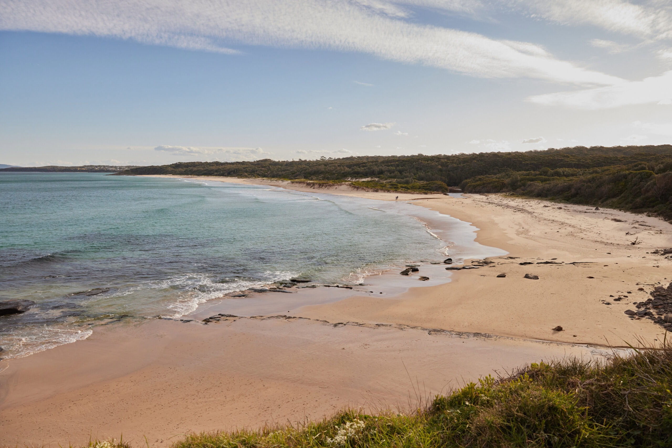 A view of Mollymook beach from Chante Mer beach house.