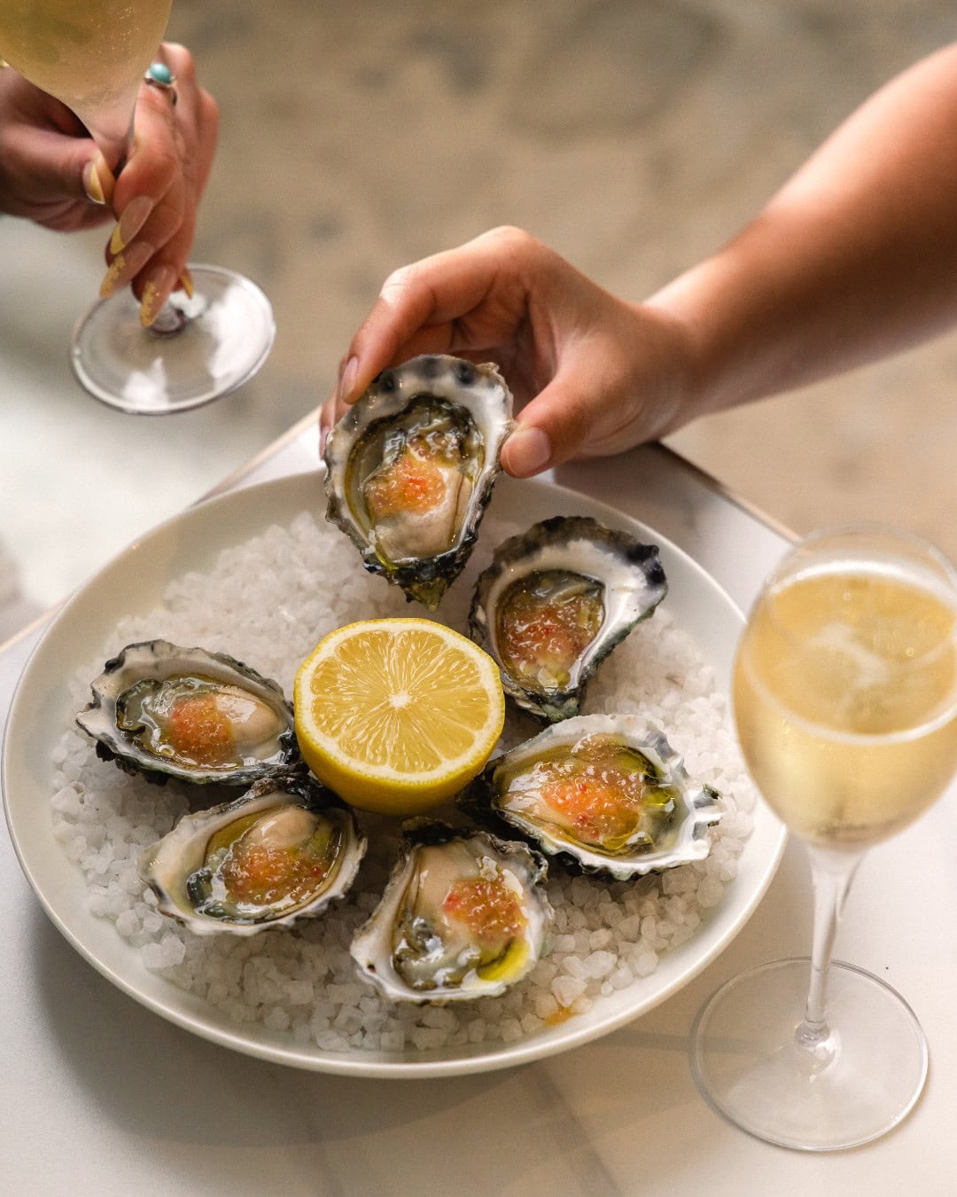 A plate of oysters at Bennys in Cronulla.