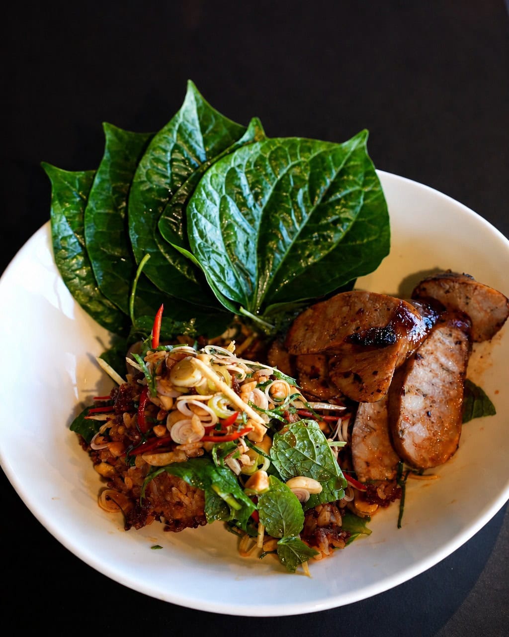 A rice salad with Thai sausage from Short Grain in Brisbane.