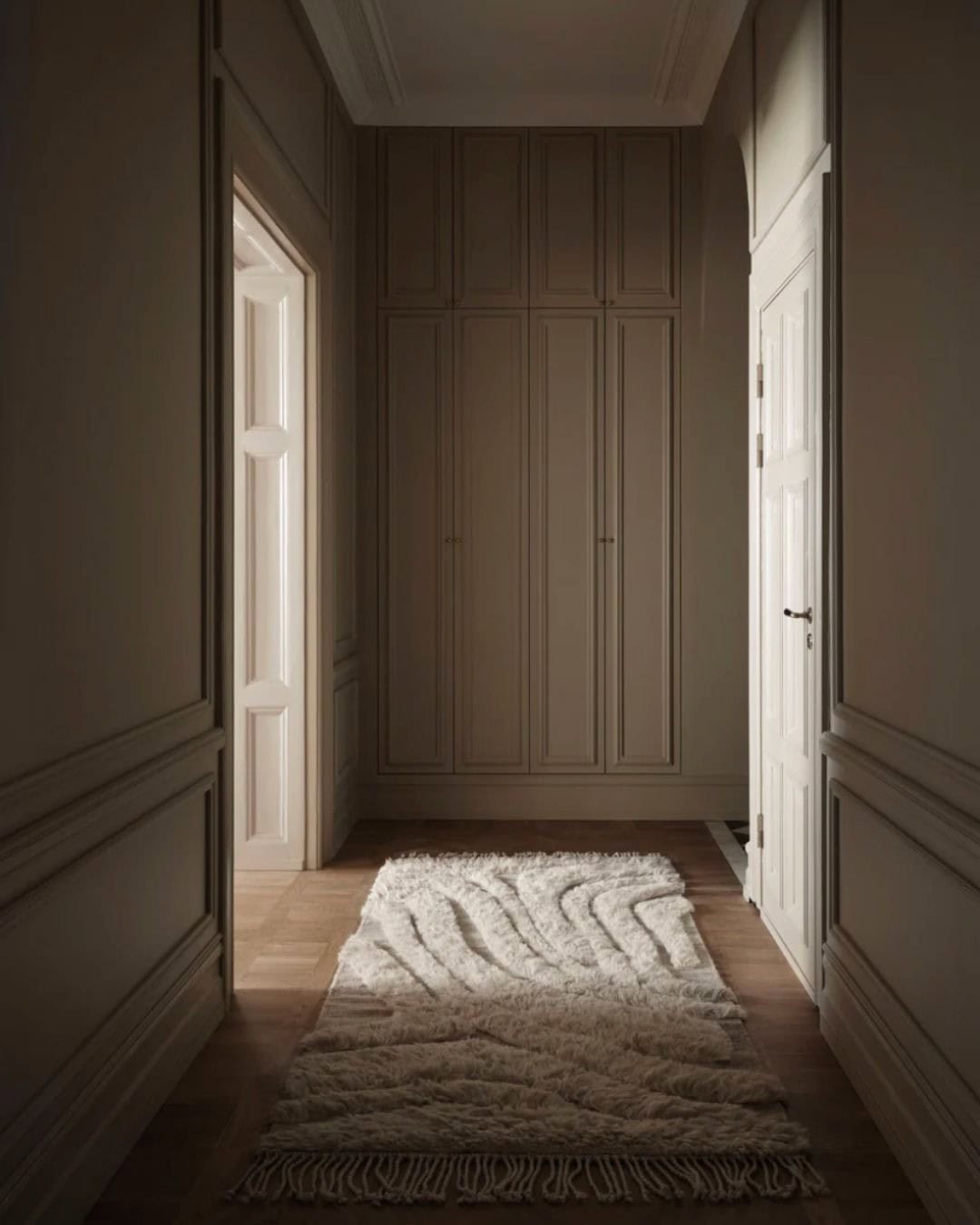 A hallway rug from Tigmi Trading in Byron Bay.